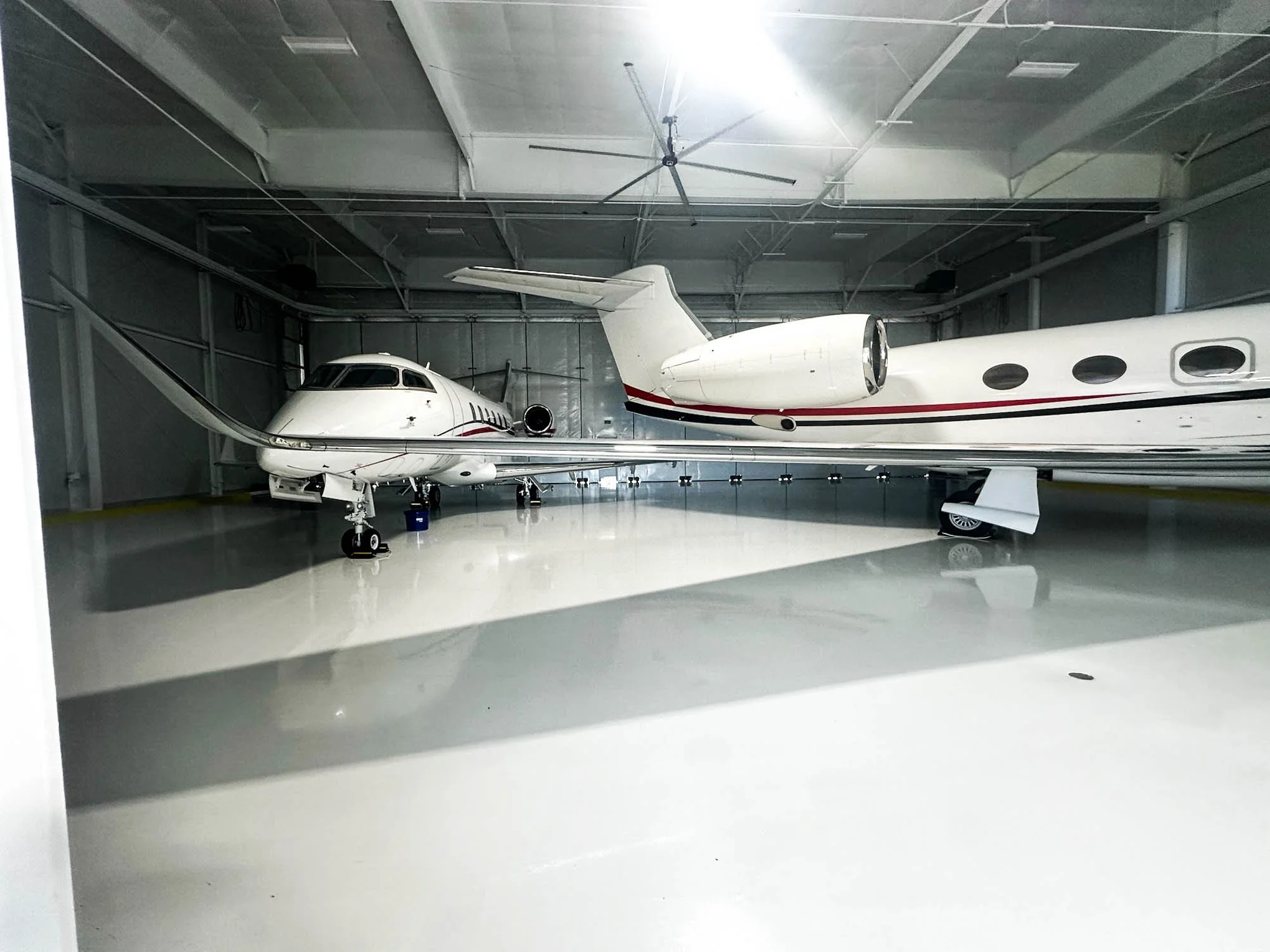 Gas and Plumbing construction install airport hanger