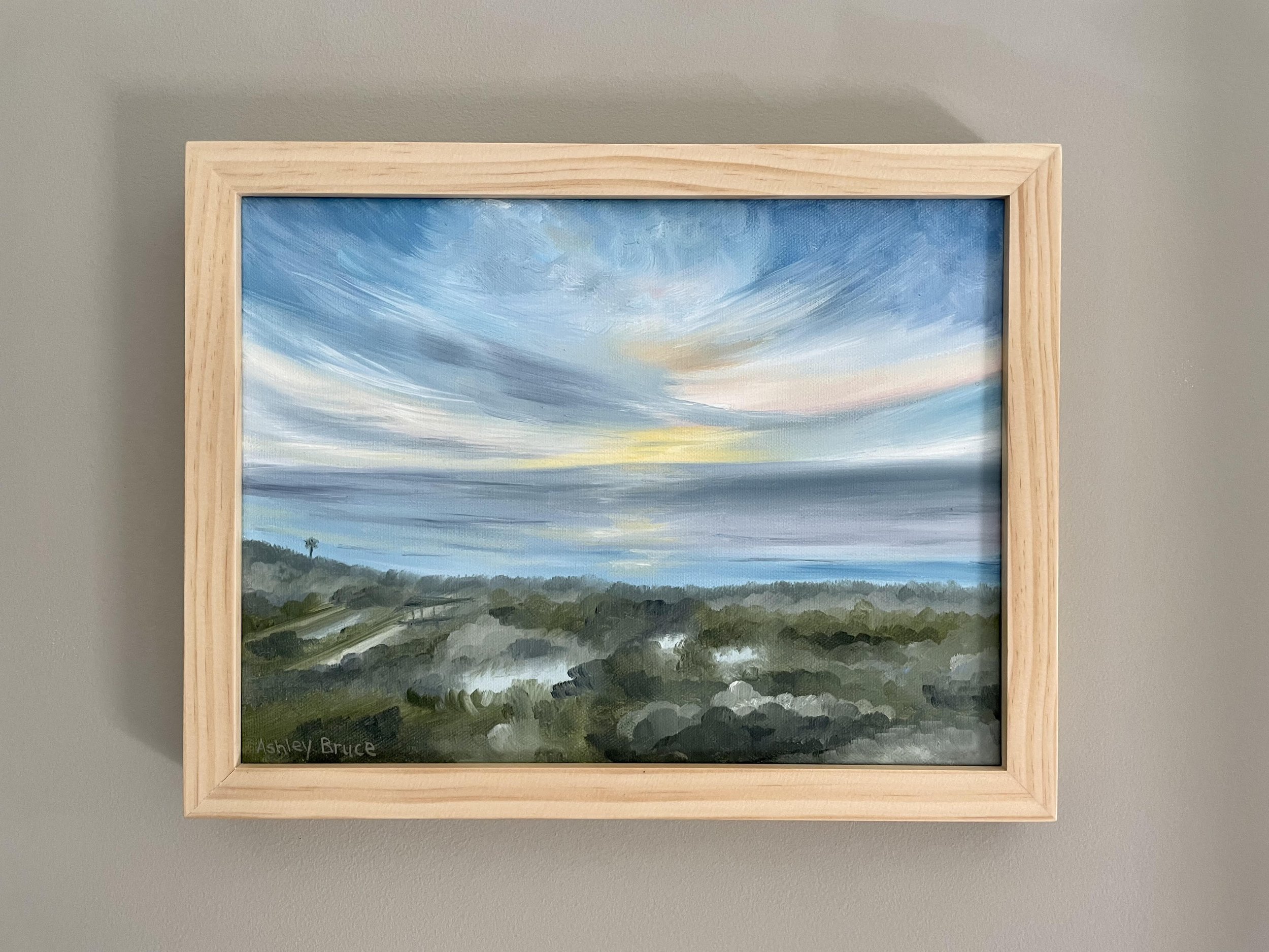 "Pawleys Sunrise", oil on canvas, 11x14"