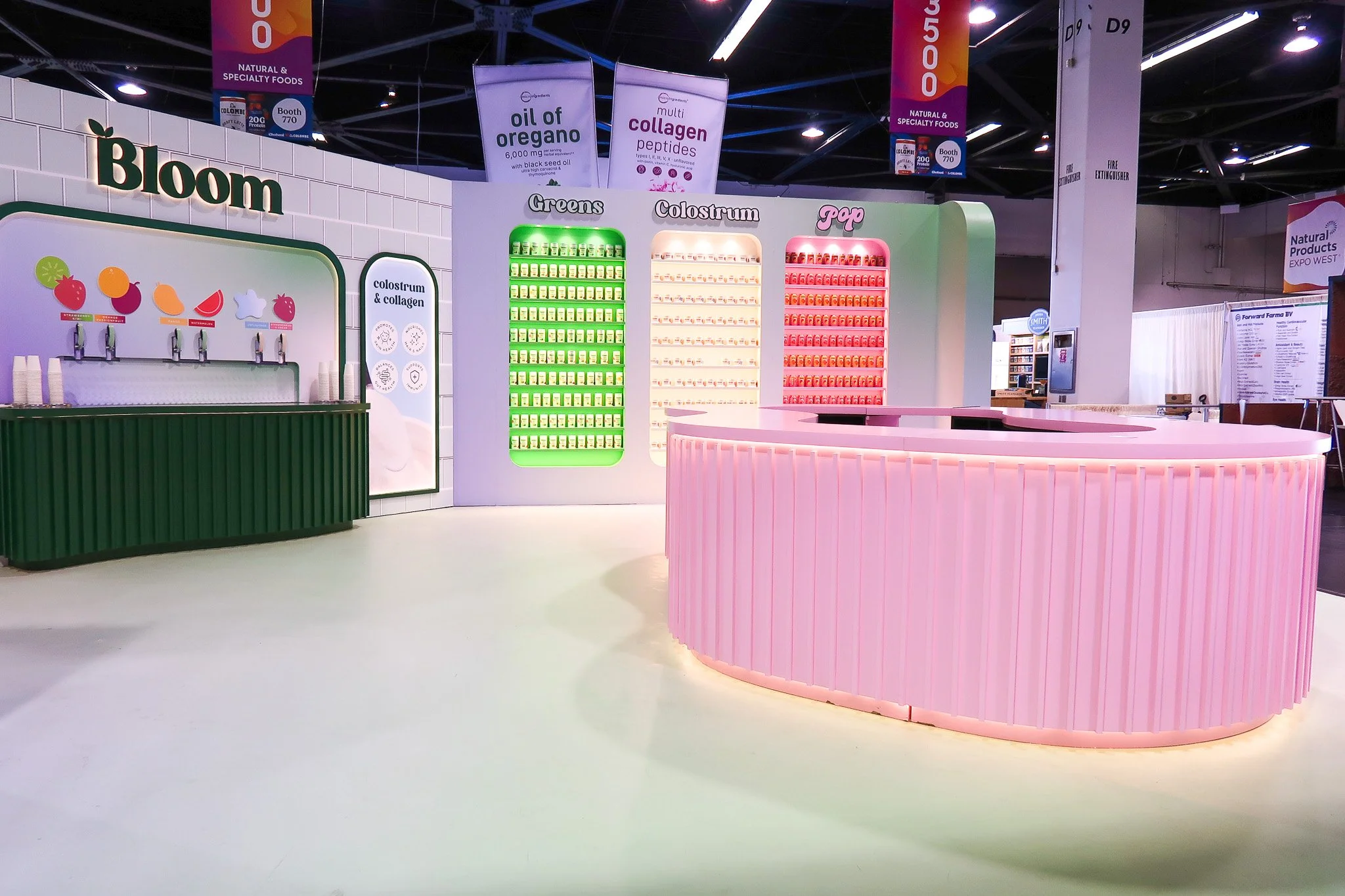 Bloom Nutrition Custom Island Exhibit - Expo West 2025