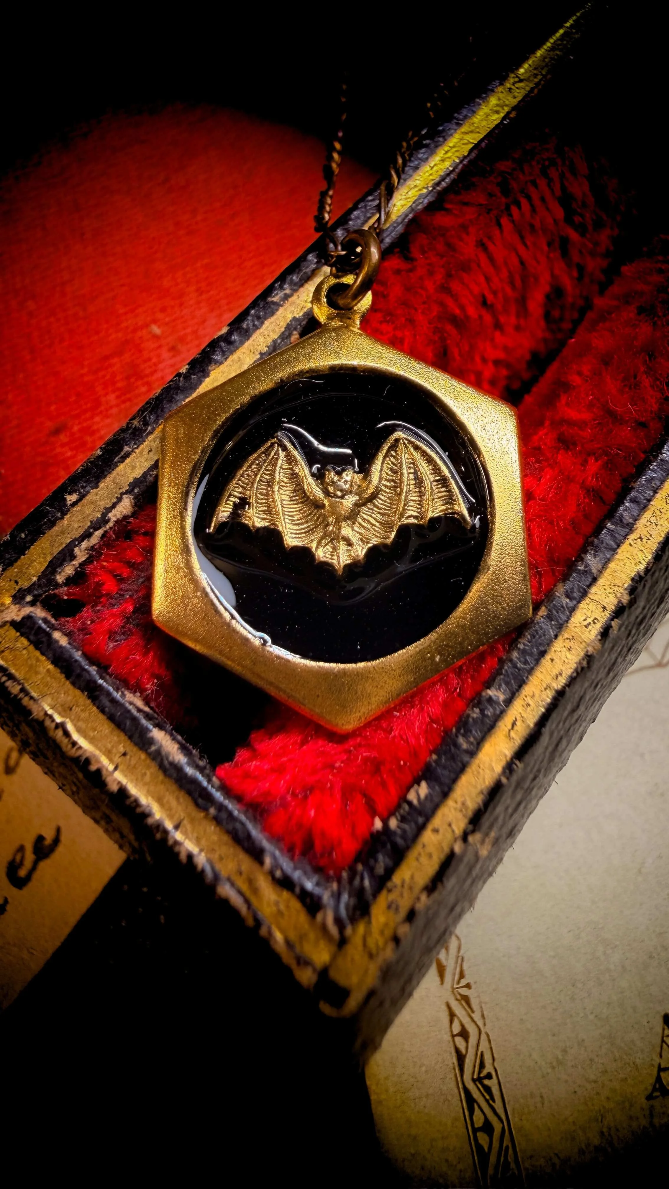 Midnight Flight Bat Necklace for Intuition