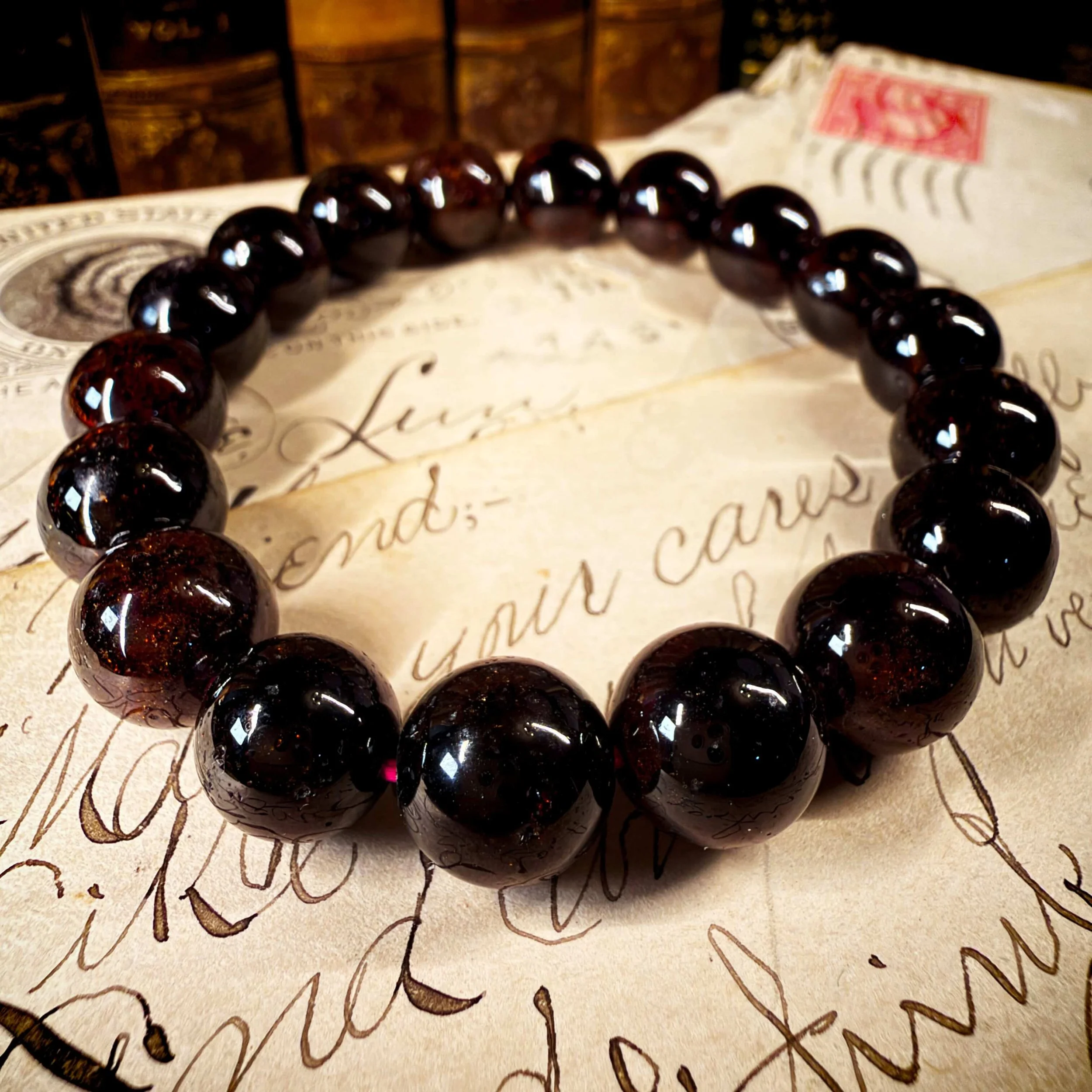 Garnet Bead Bracelet for Passion, Courage & Vitality
