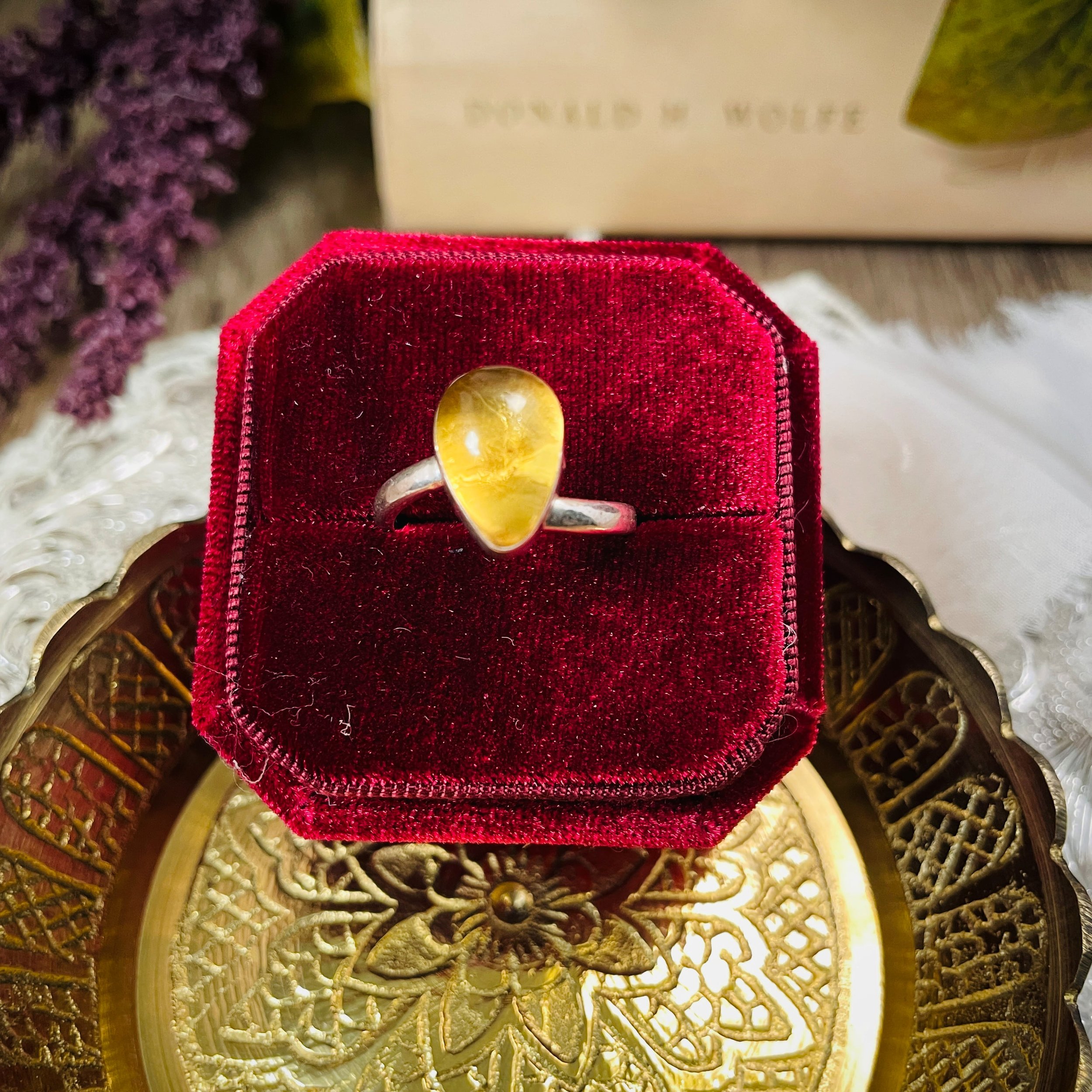 Amber in Sterling Silver Ring โ Ancient Light, Eternal Warmth