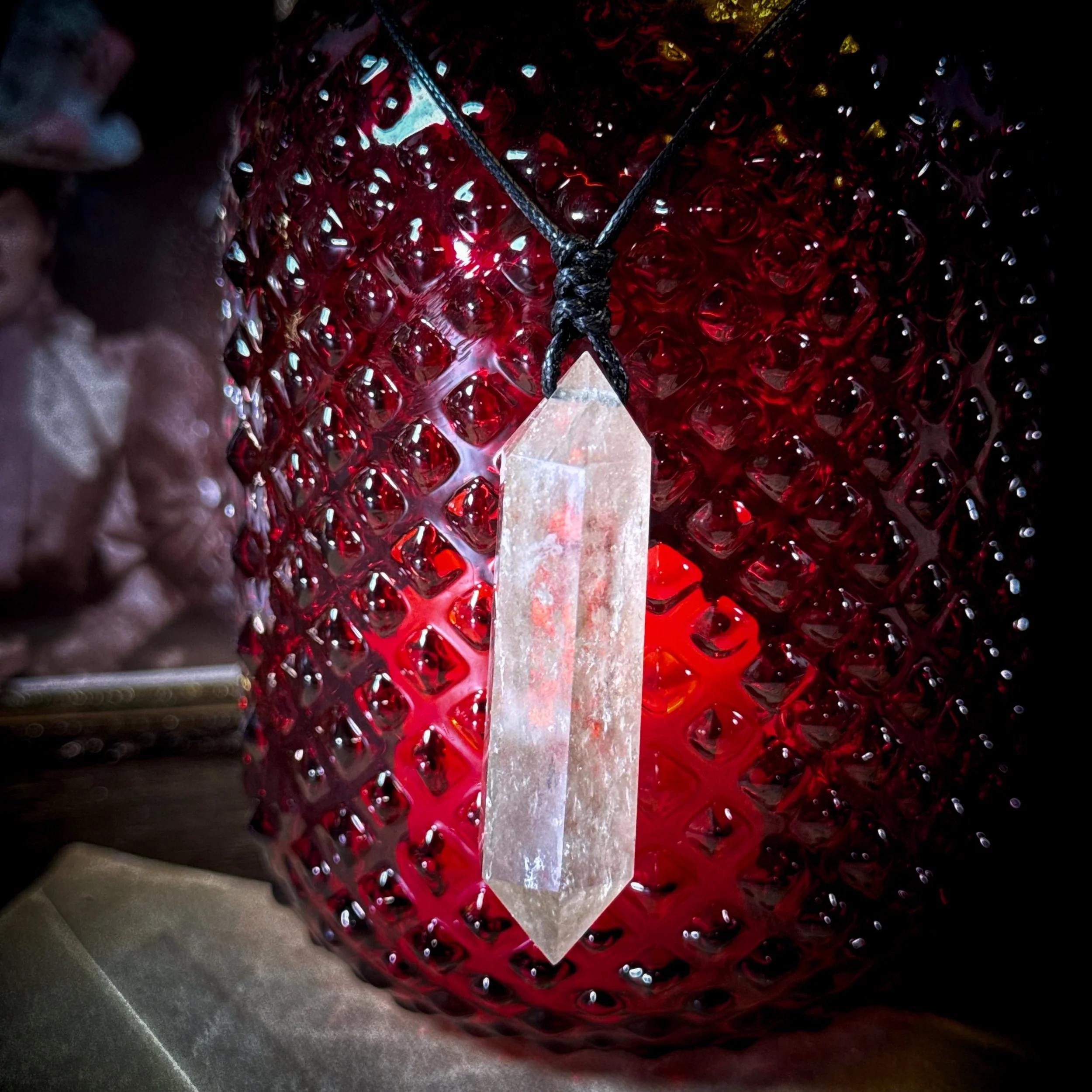 Smoky Quartz Double Terminated Talisman Necklace