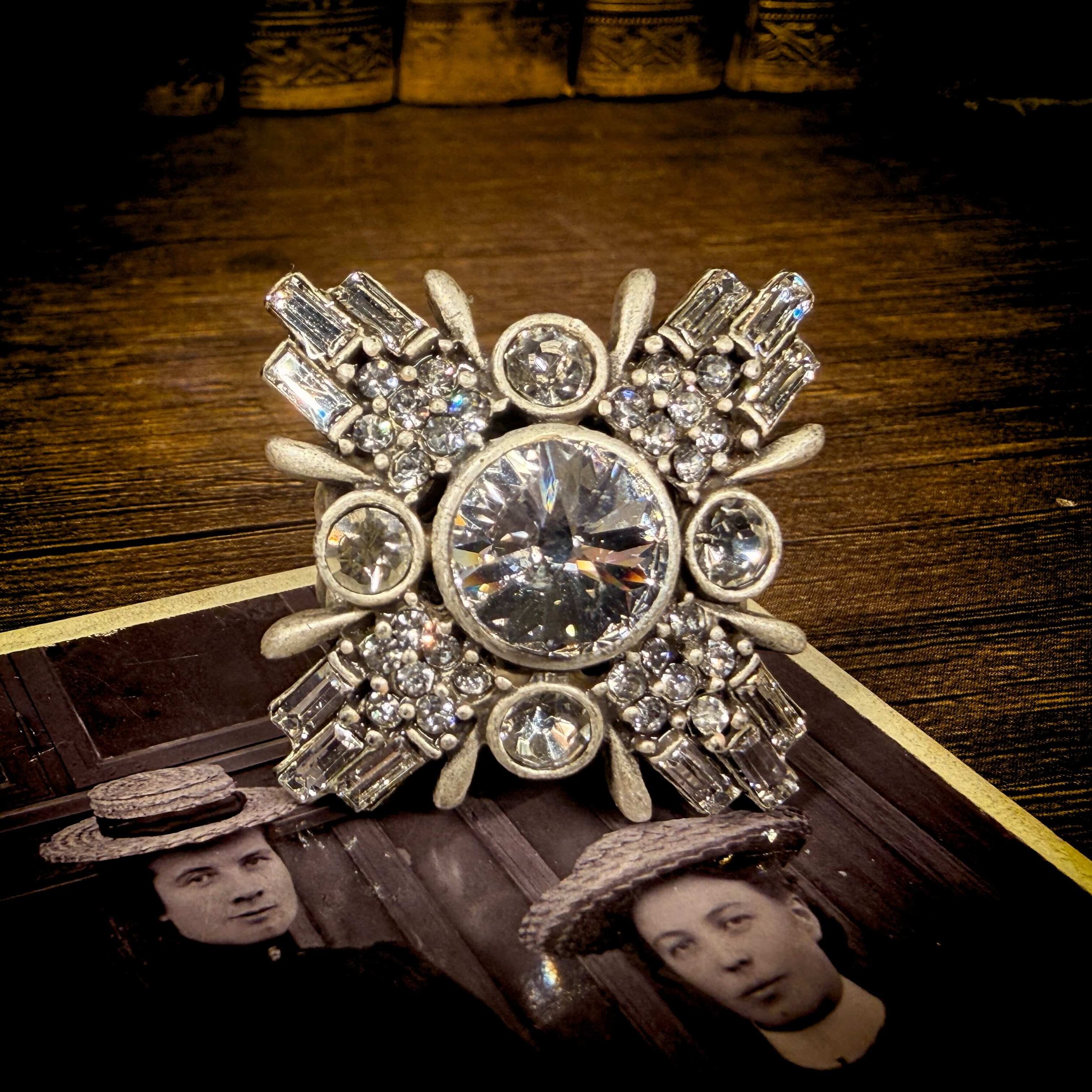 Art Deco Geometric Star Silver Ring  6.jpg