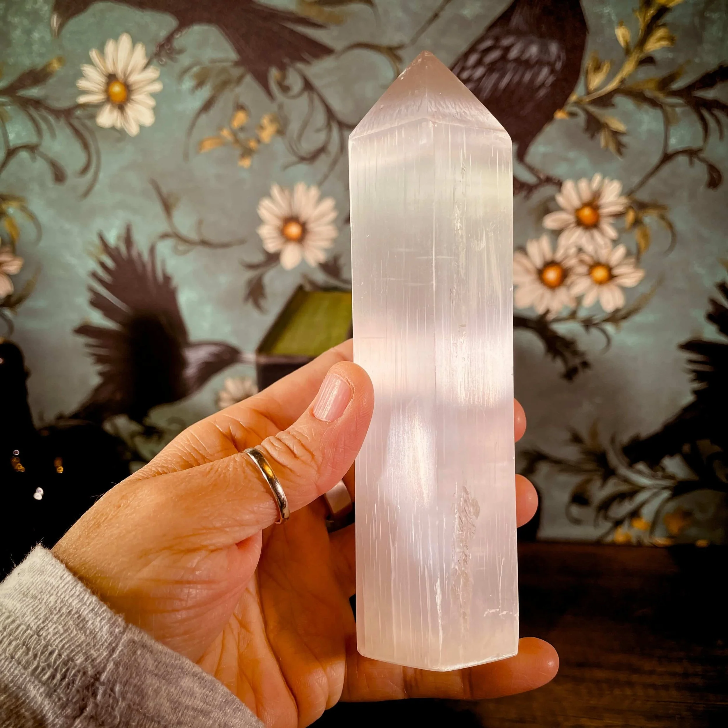 Vintage Brass Tray with Selenite 8.jpg