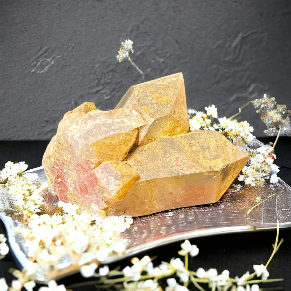 Tangerine Quartz Cluster