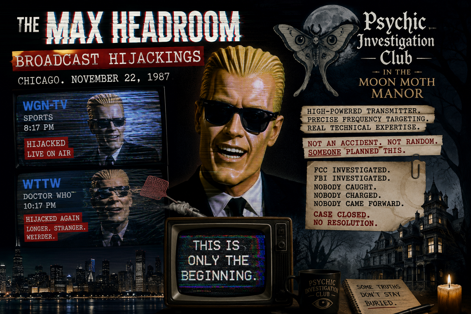 Psychic Investigation Club — Max Headroom Broadcast Hijack