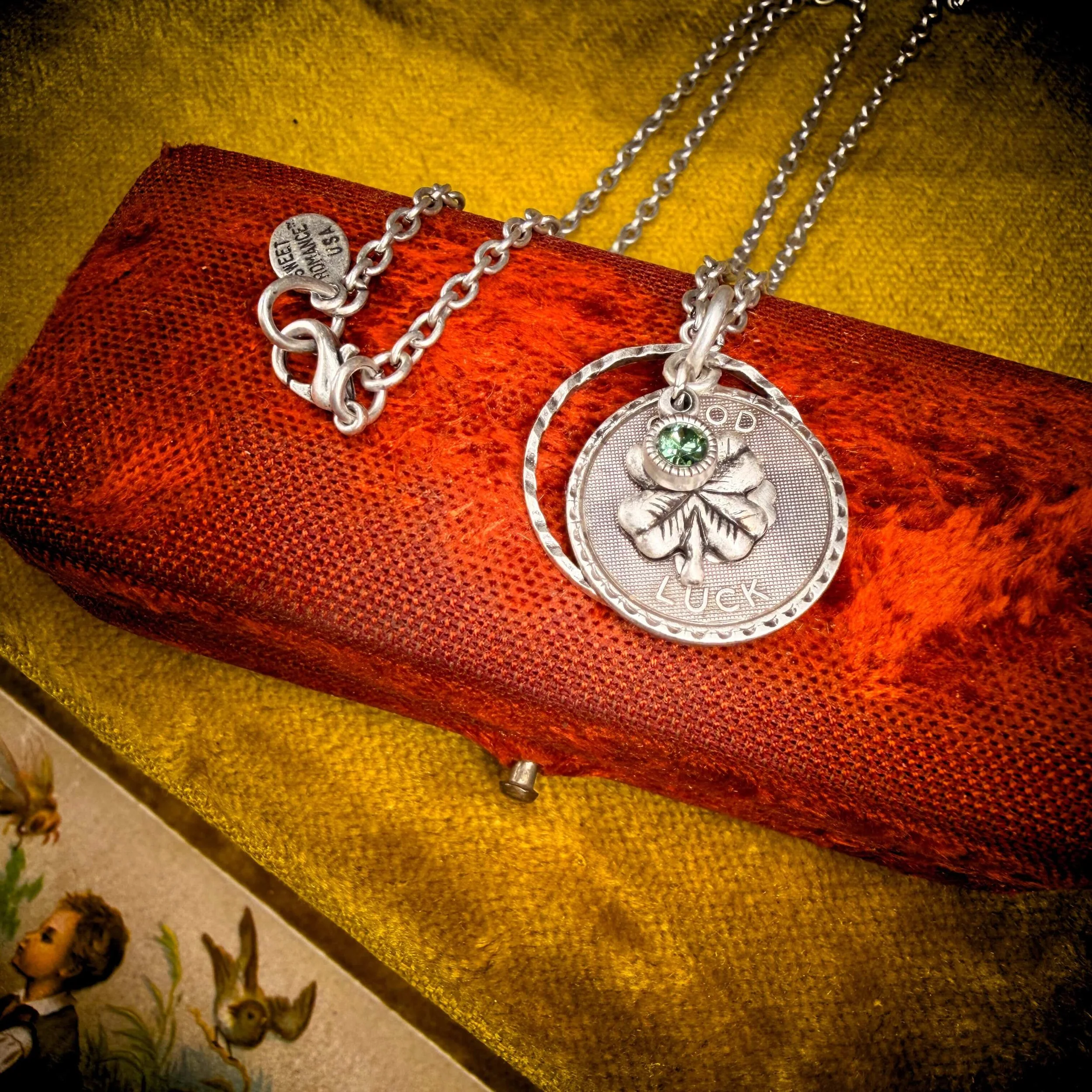 Good Luck Coin Necklace with Four Leaf Clover Charm 3(1).jpg