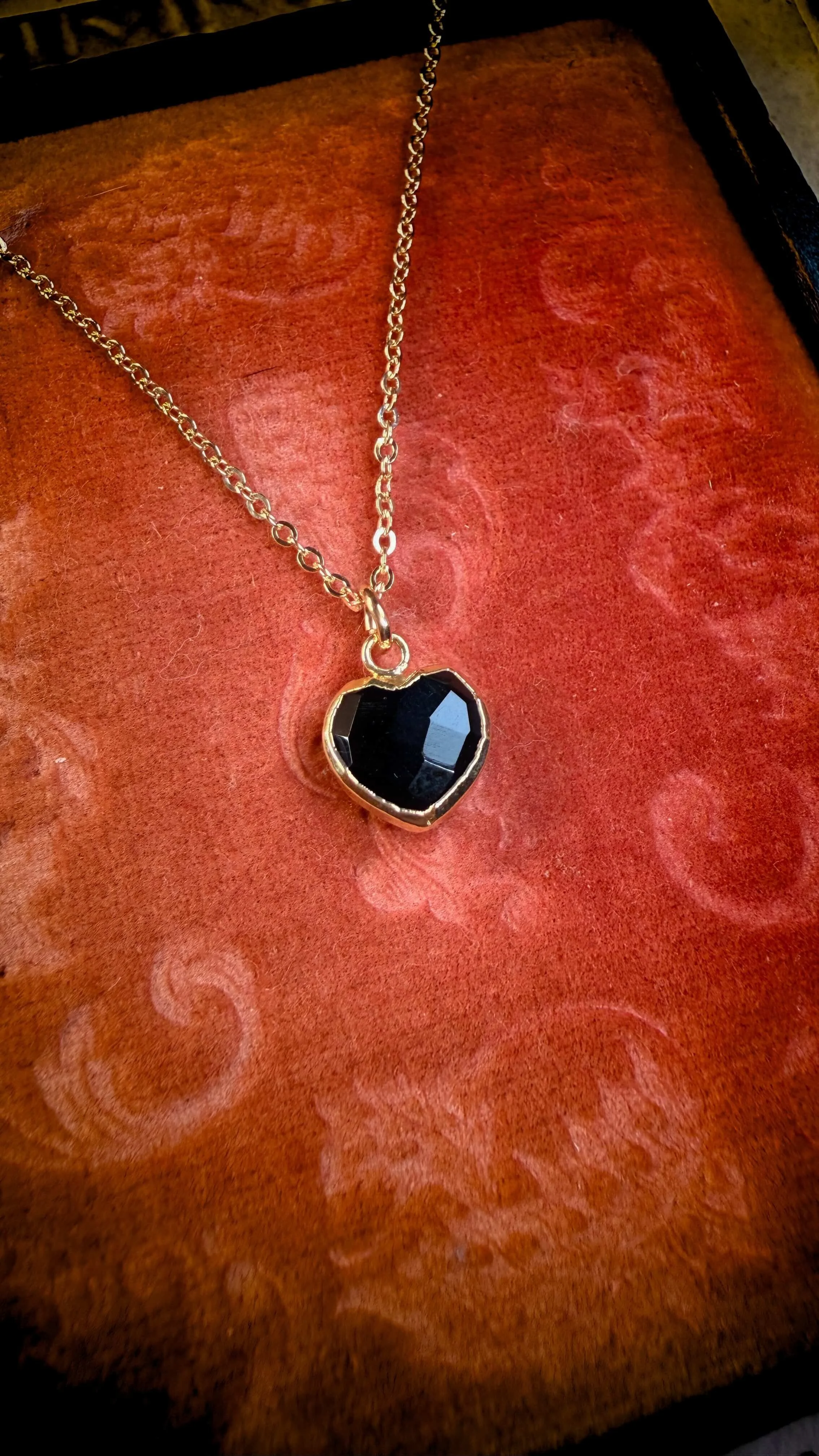 Heart of Stone Onyx Necklace for Boundaries