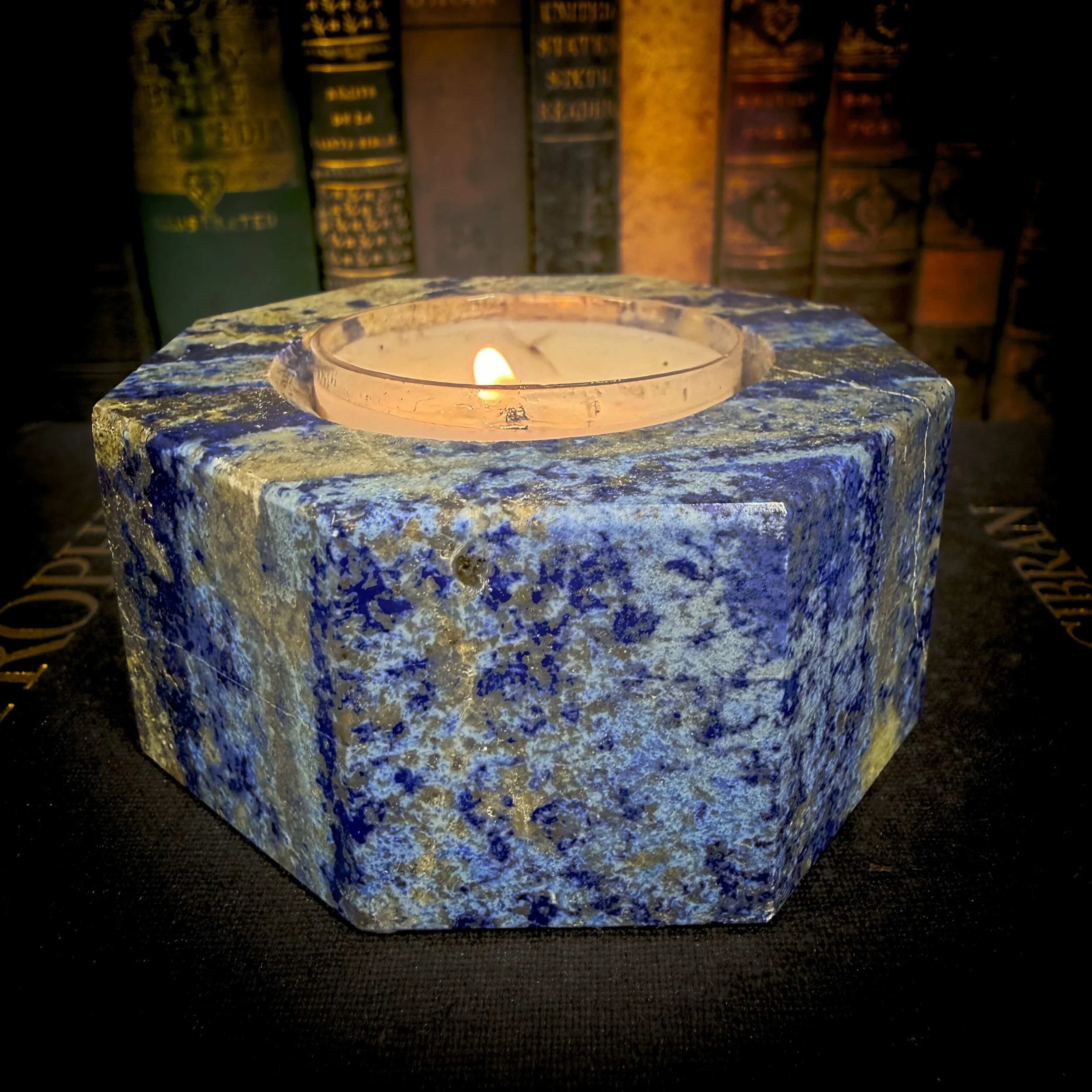 Lapis Lazuli tea light holder 13.jpg