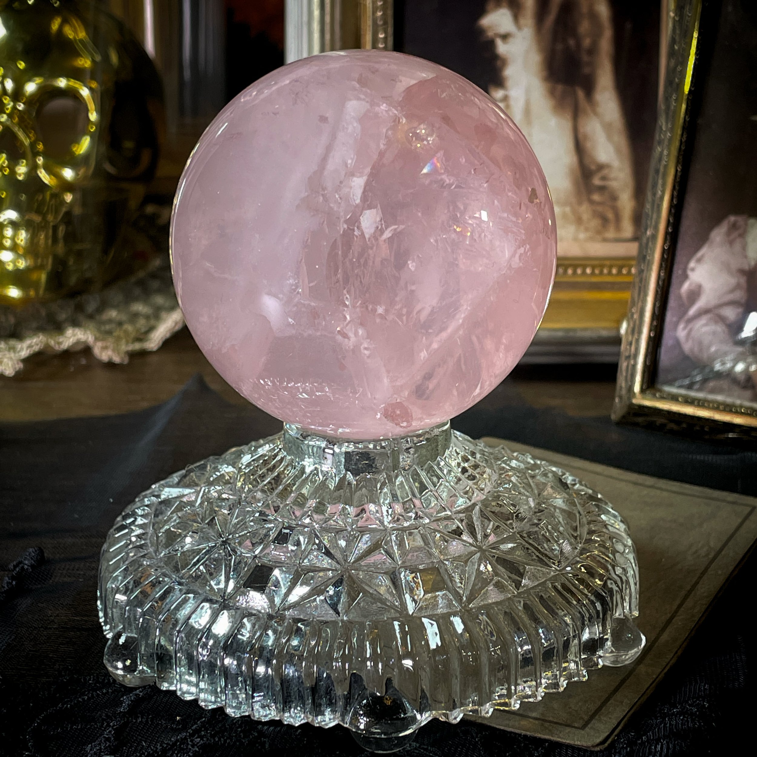 Rose Quartz Sphere – For Love & Healing