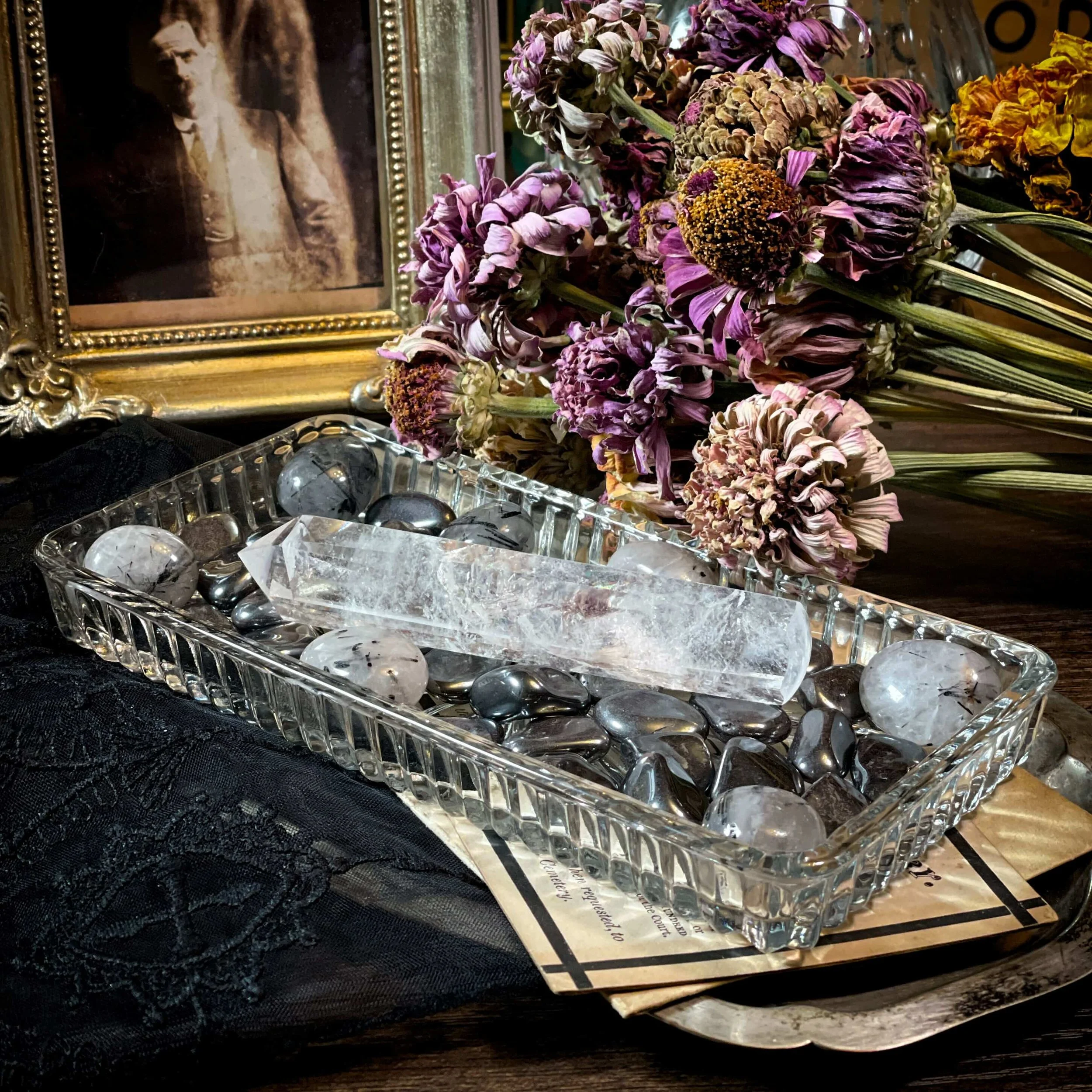 Hematite Tourmalinated Quartz Clear Quartz Wand 11.jpg