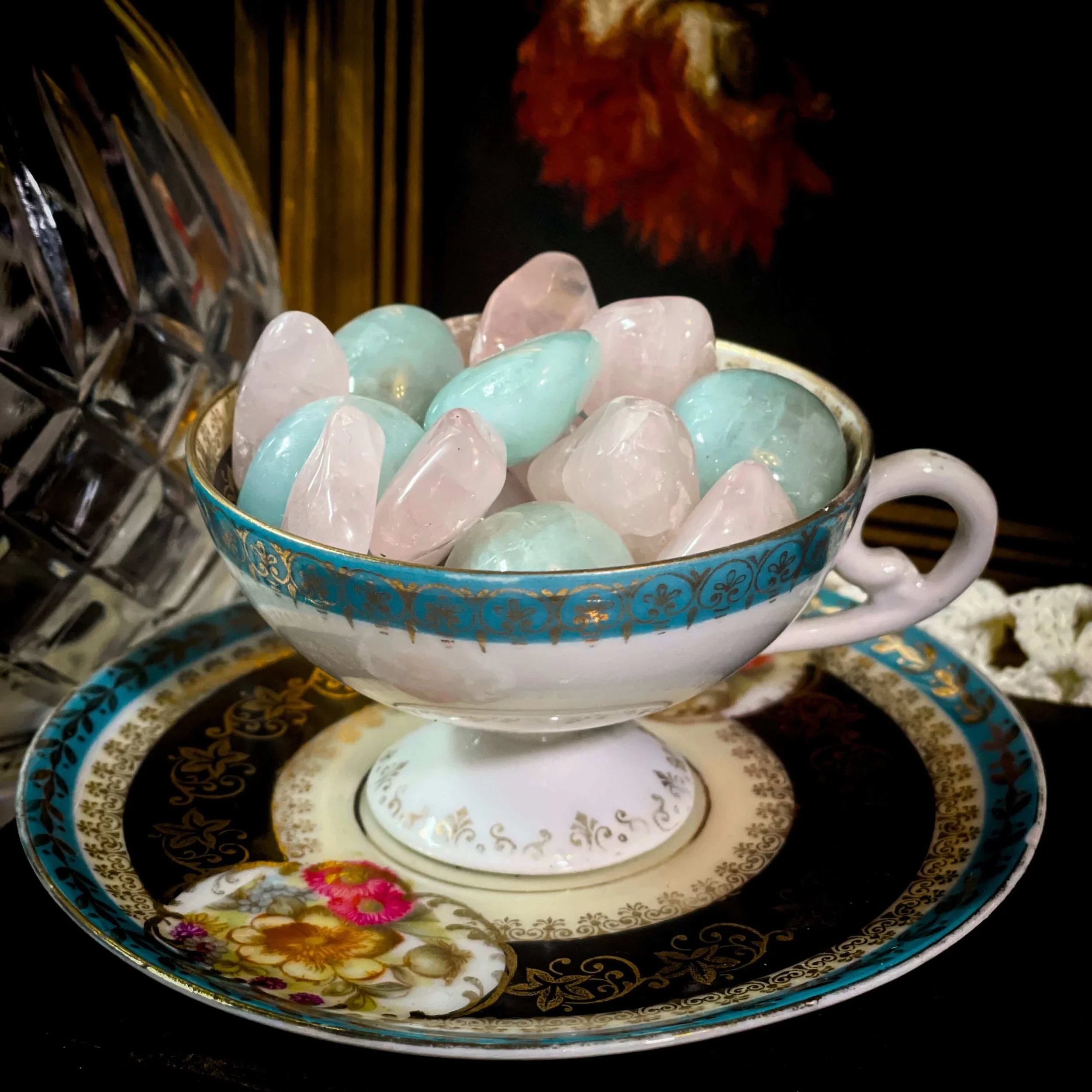 Soft Morning Ritual in a Vintage Tea Cup