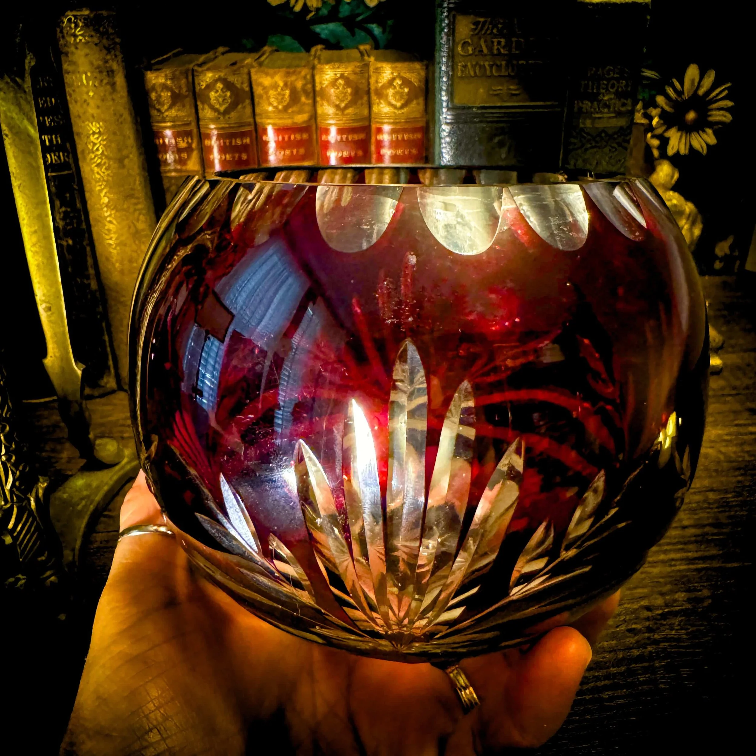 Brass Holder Red Cut Glass Bowl 8.jpg