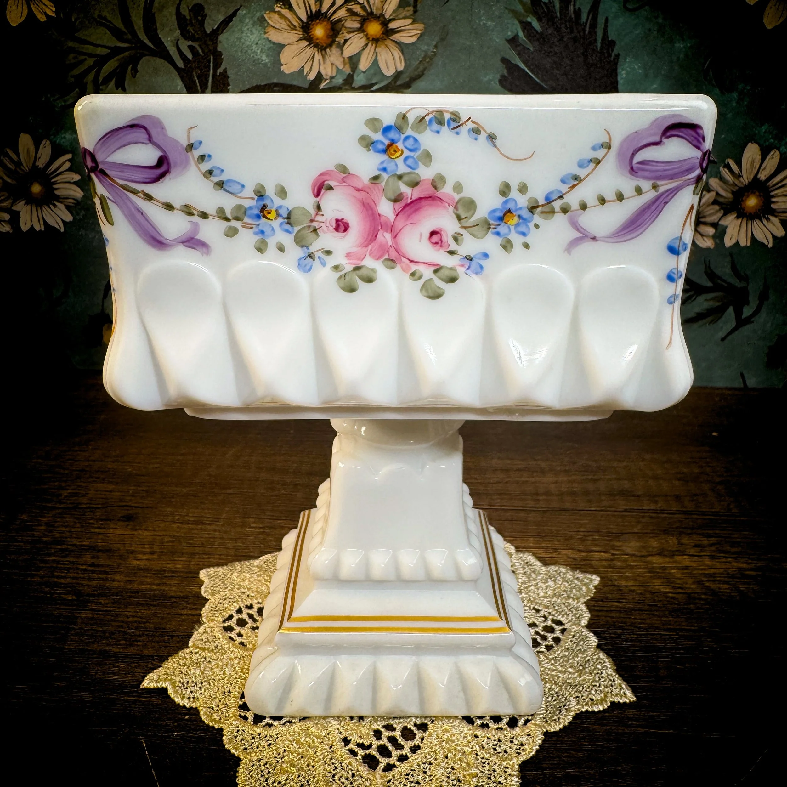 Westmoreland Milk Glass Wedding Cake Box Candy -7.jpg