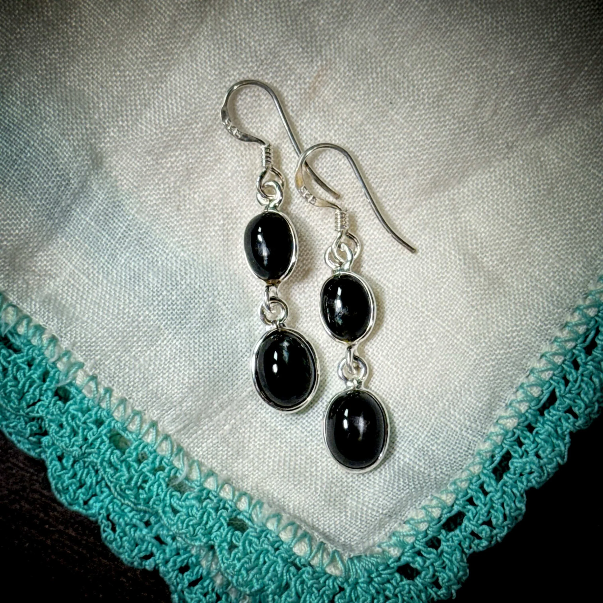 Black Star Diopside Earrings – For Protection & Energetic Grounding