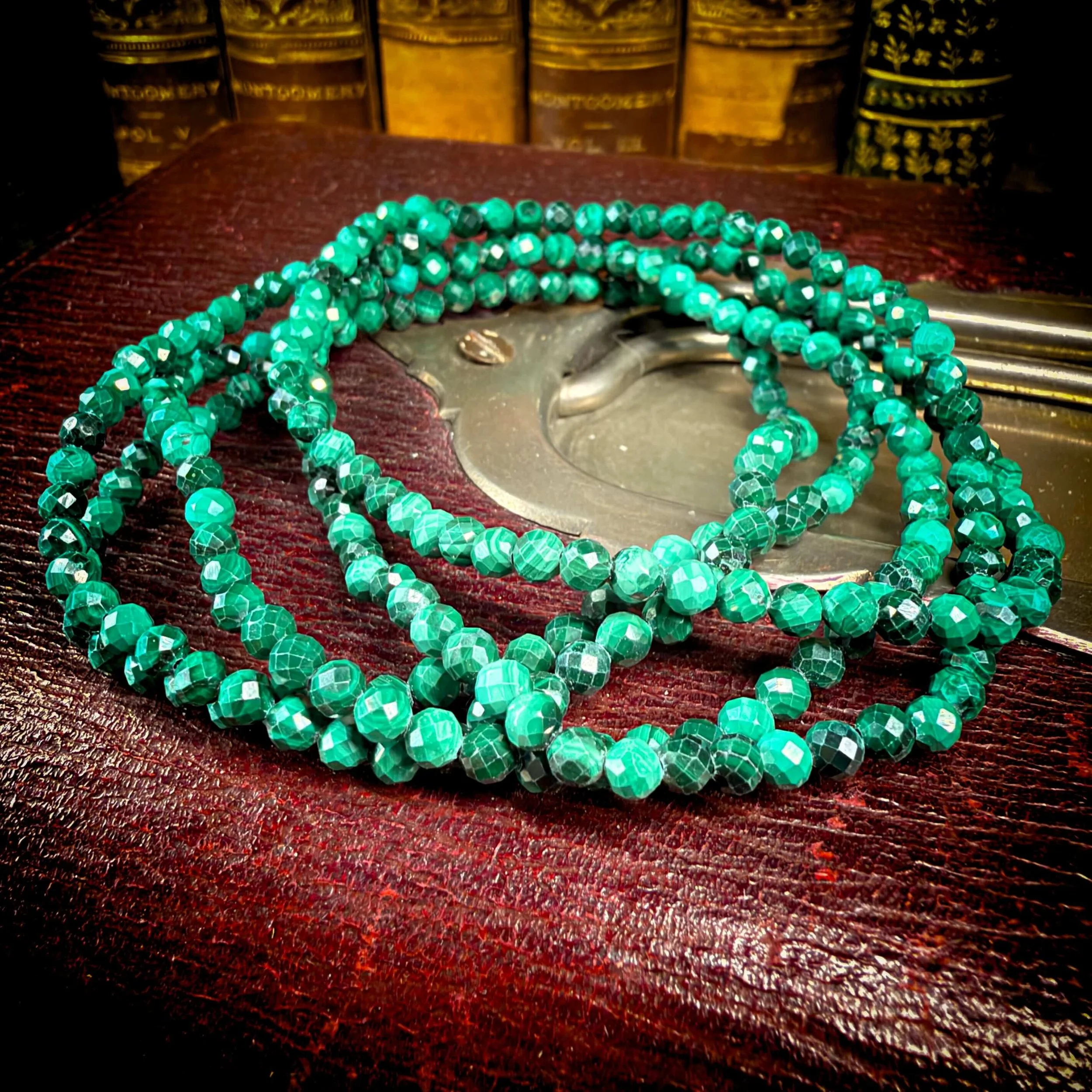 3mm Malachite Faceted bracelet 7- 7.jpg