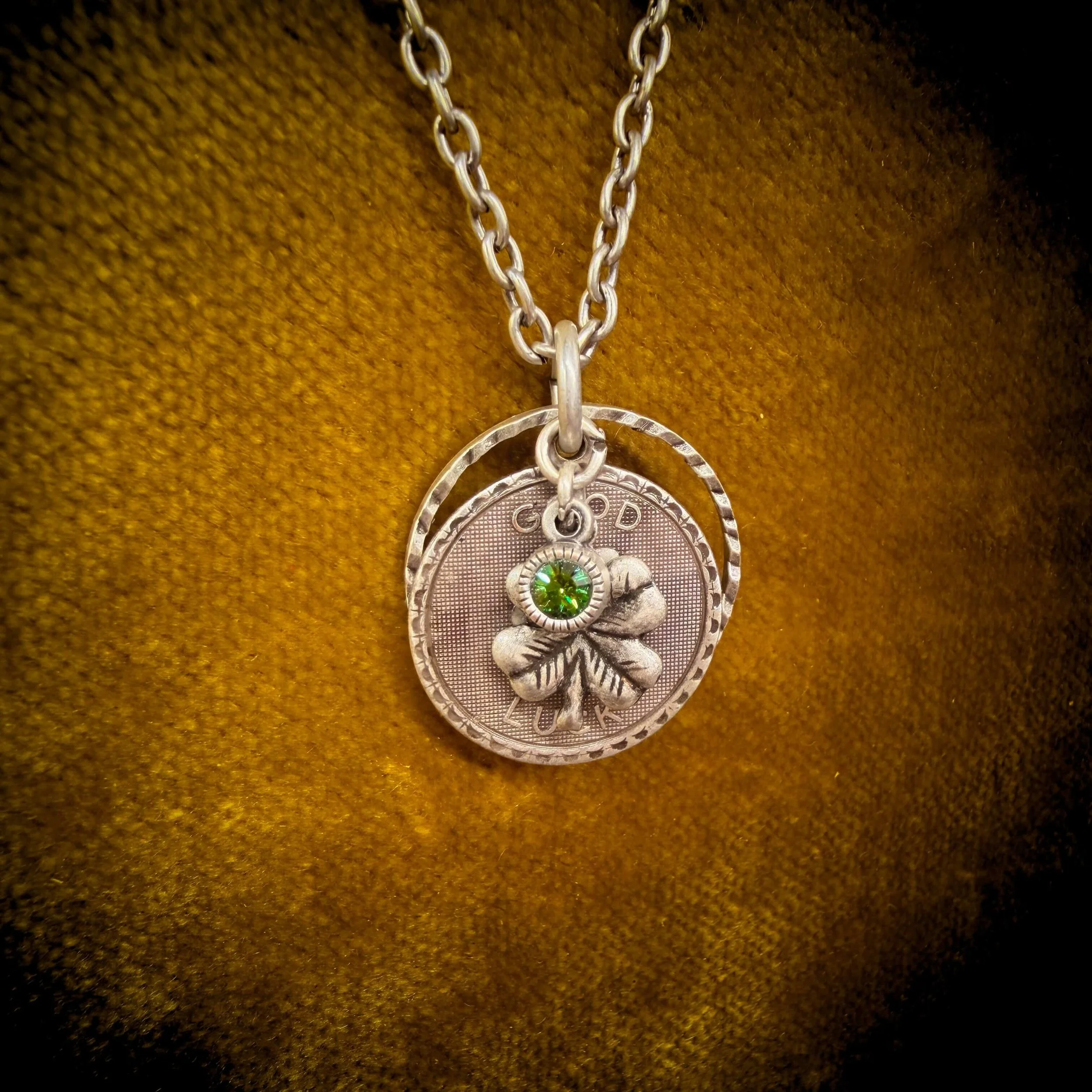 Good Luck Coin Necklace with Four Leaf Clover Charm 7(1).jpg