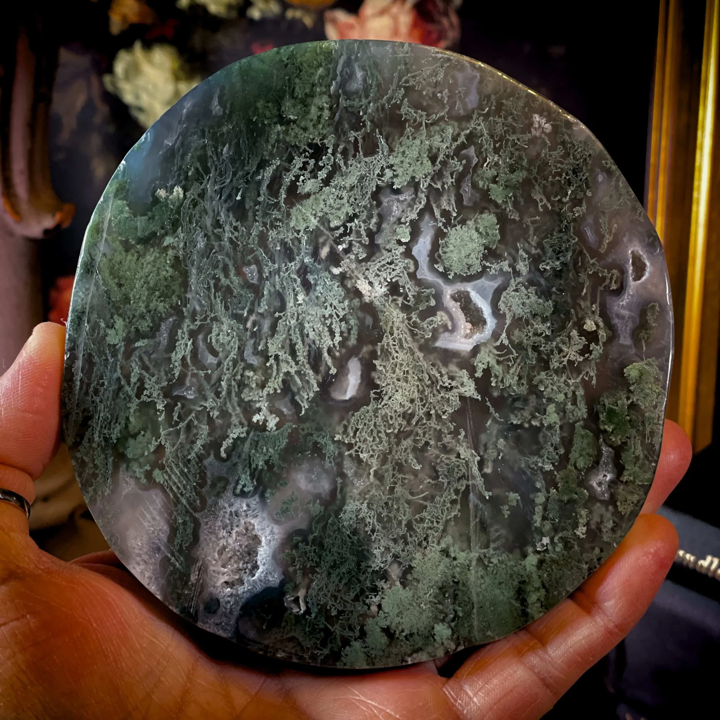 Clear Quartz Point _ Moss Agate Plate 5.jpg