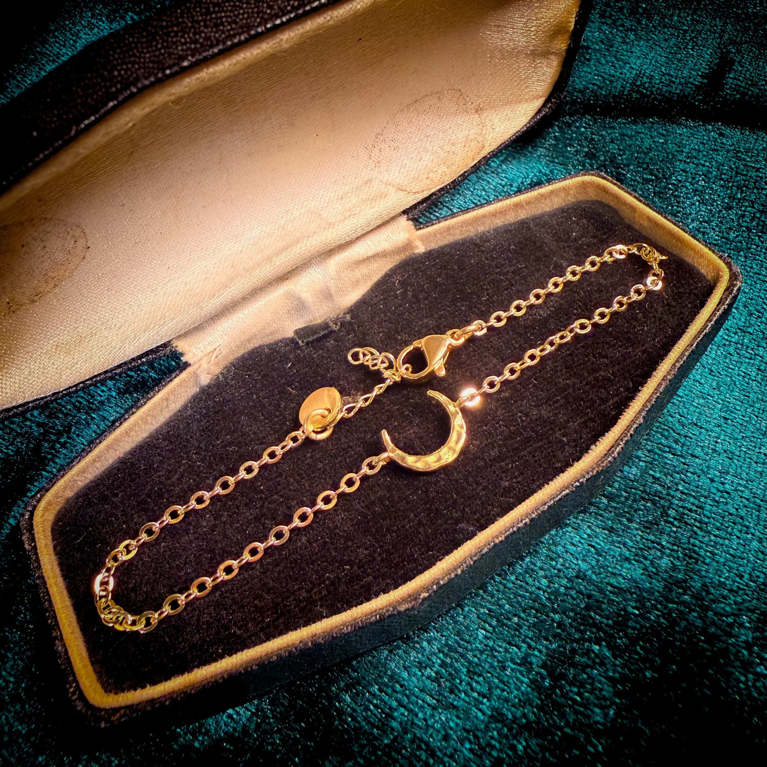 Hammered Moon Bracelet for New Beginnings