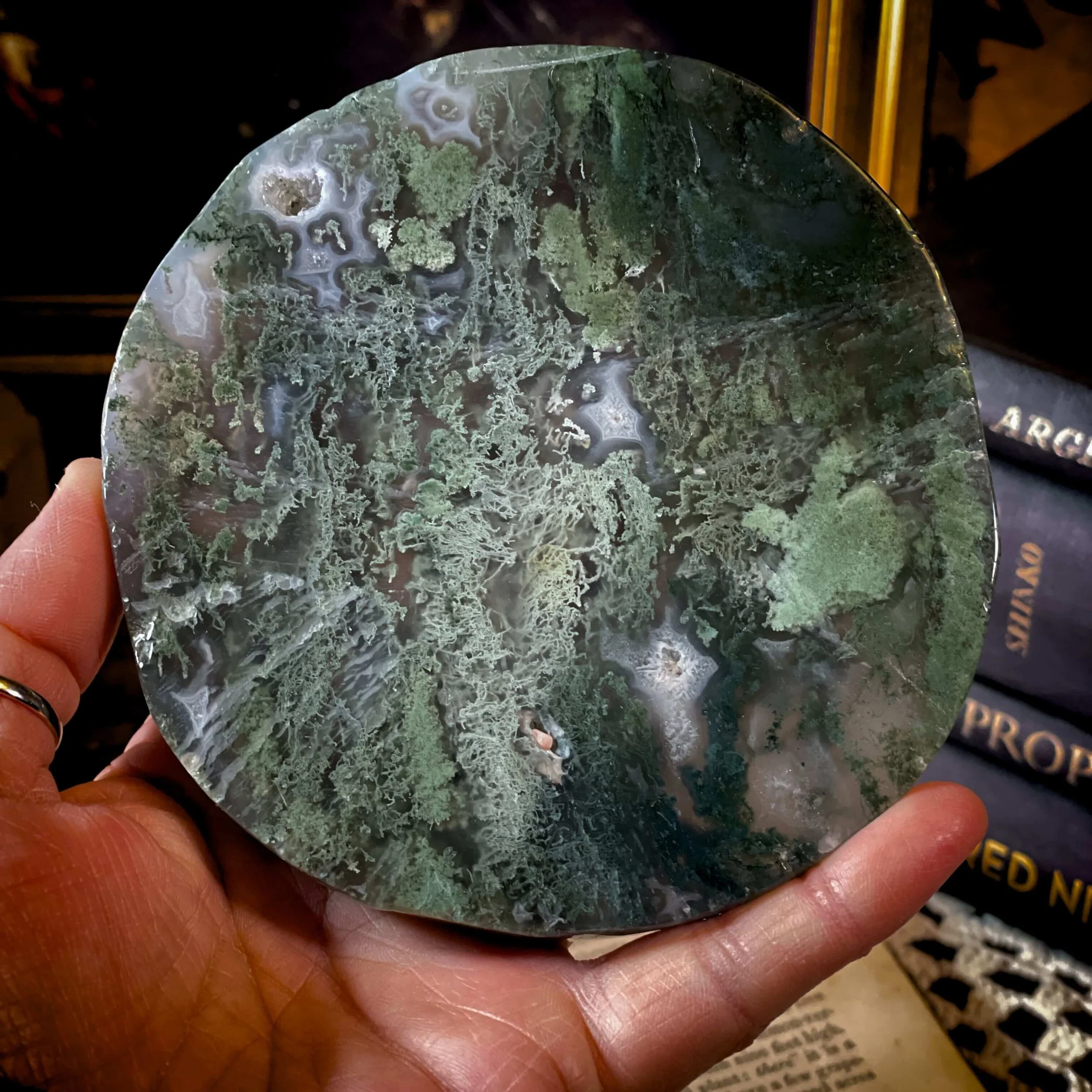 Clear Quartz Point _ Moss Agate Plate 7.jpg