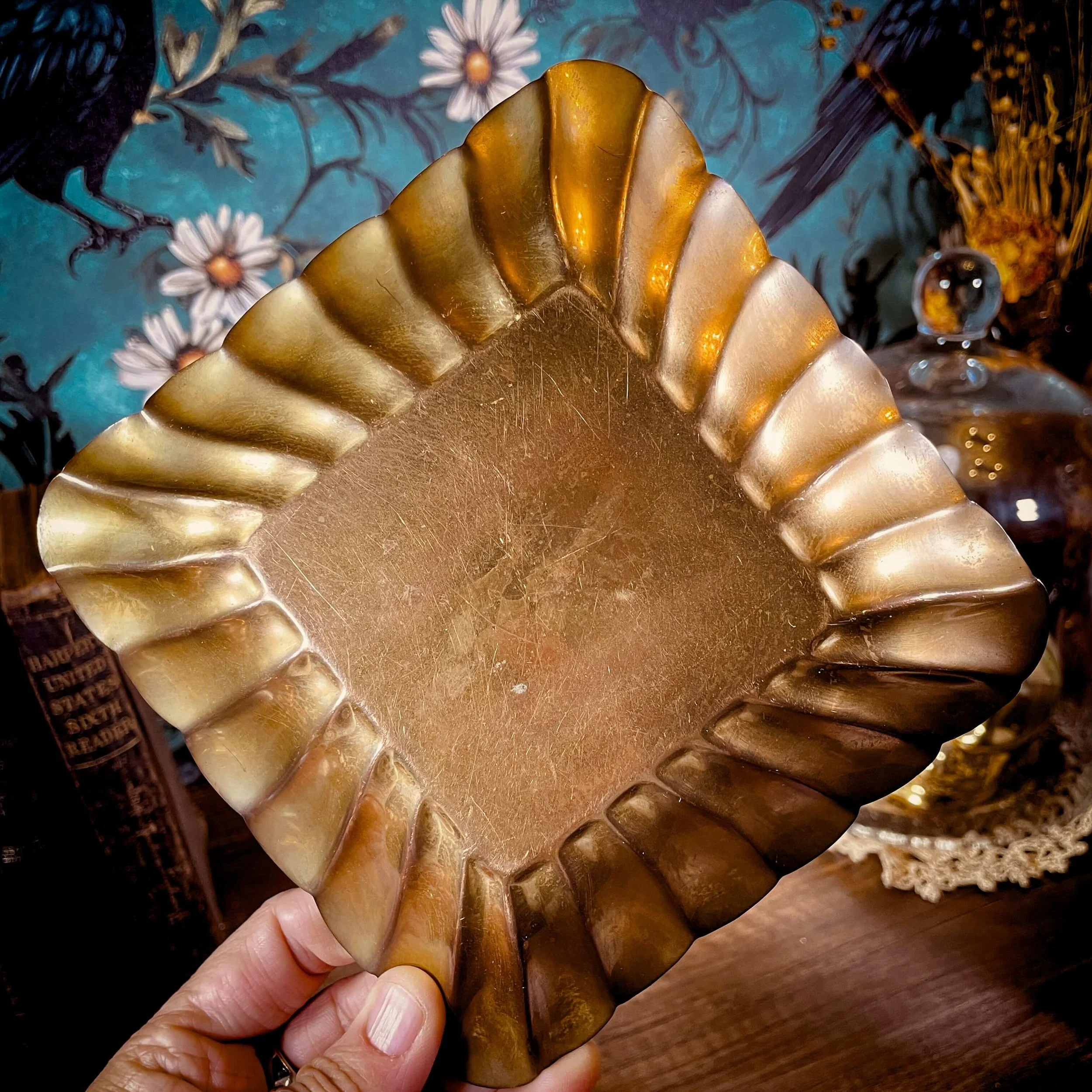 Vintage Brass Tray with Selenite 13.jpg