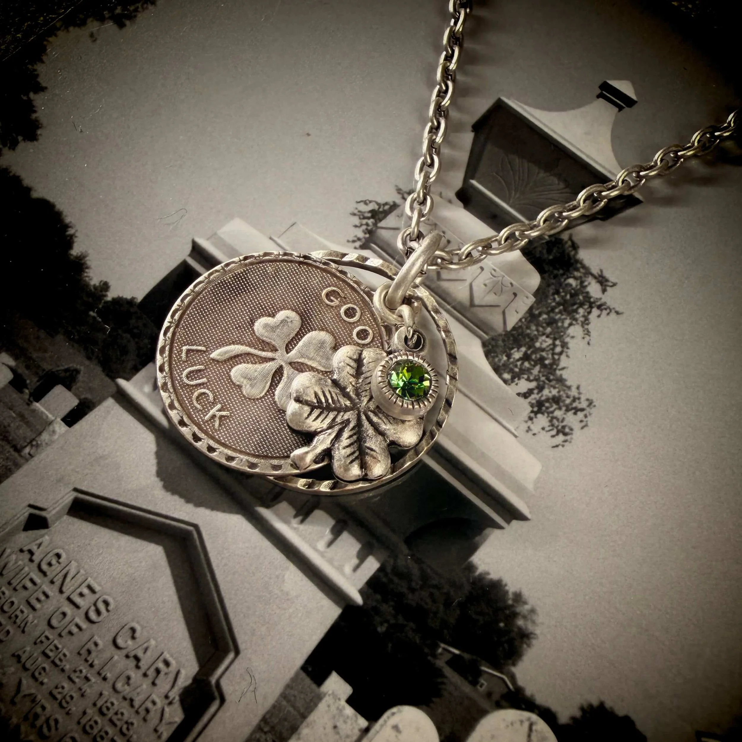 Good Luck Coin Necklace with Four Leaf Clover Charm 8(1).jpg