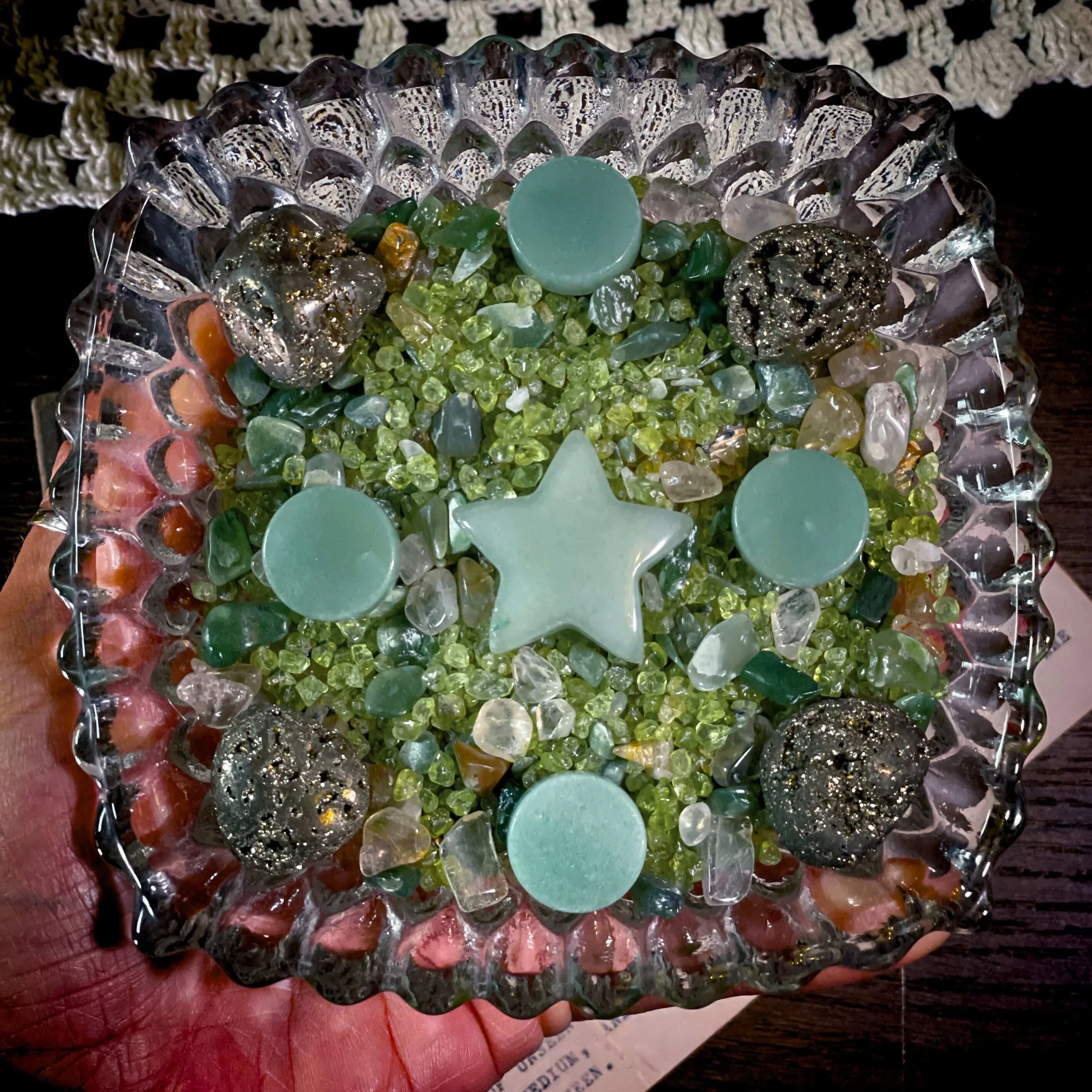 Abundance Altar Ritual · Vintage Glass Tray