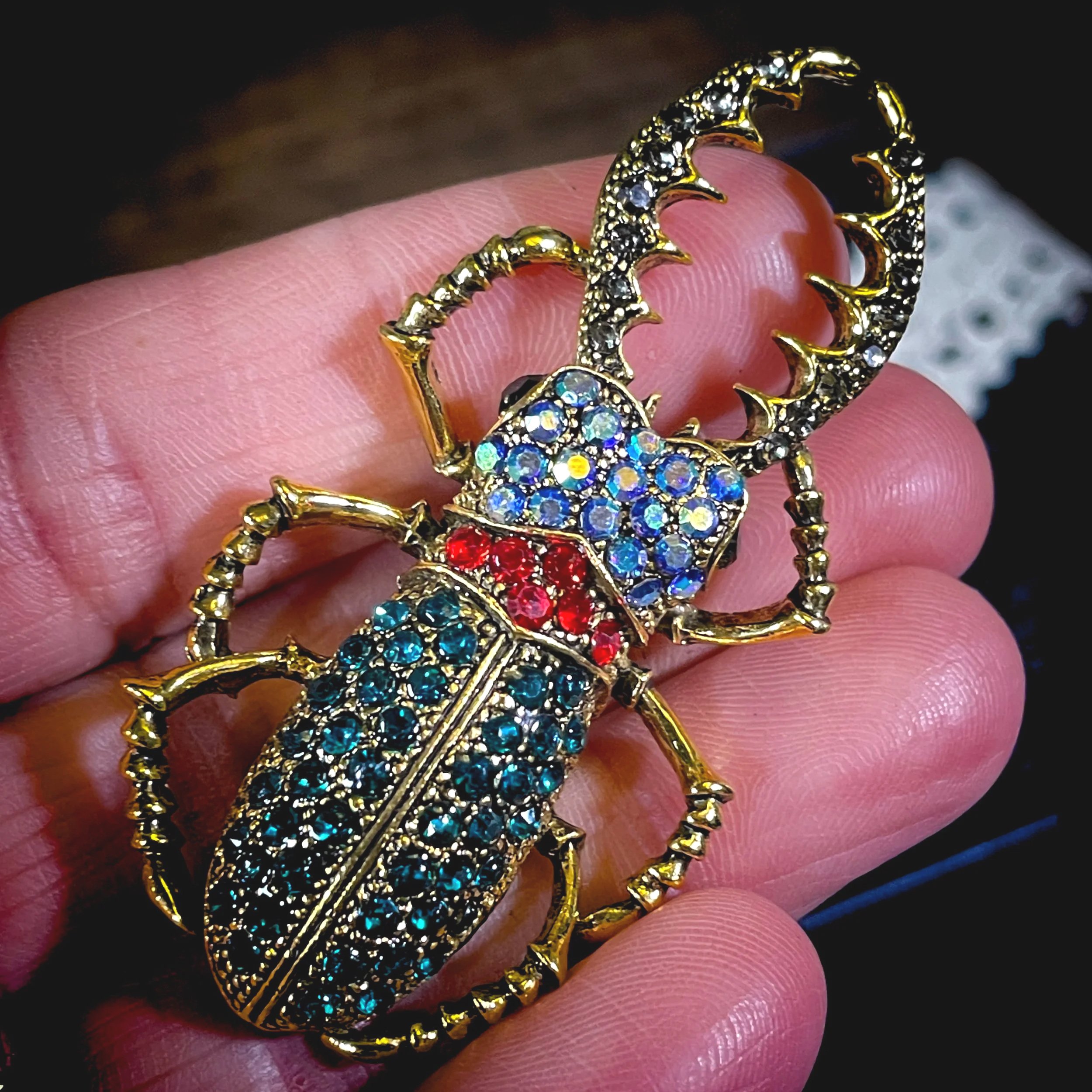 Vintage+Beetle+Brooch+Moss+Agate+Dish+8.jpg