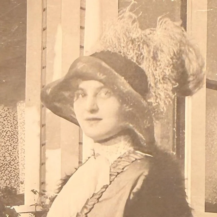Antique Edwardian Snapshot The Lady Has Plans