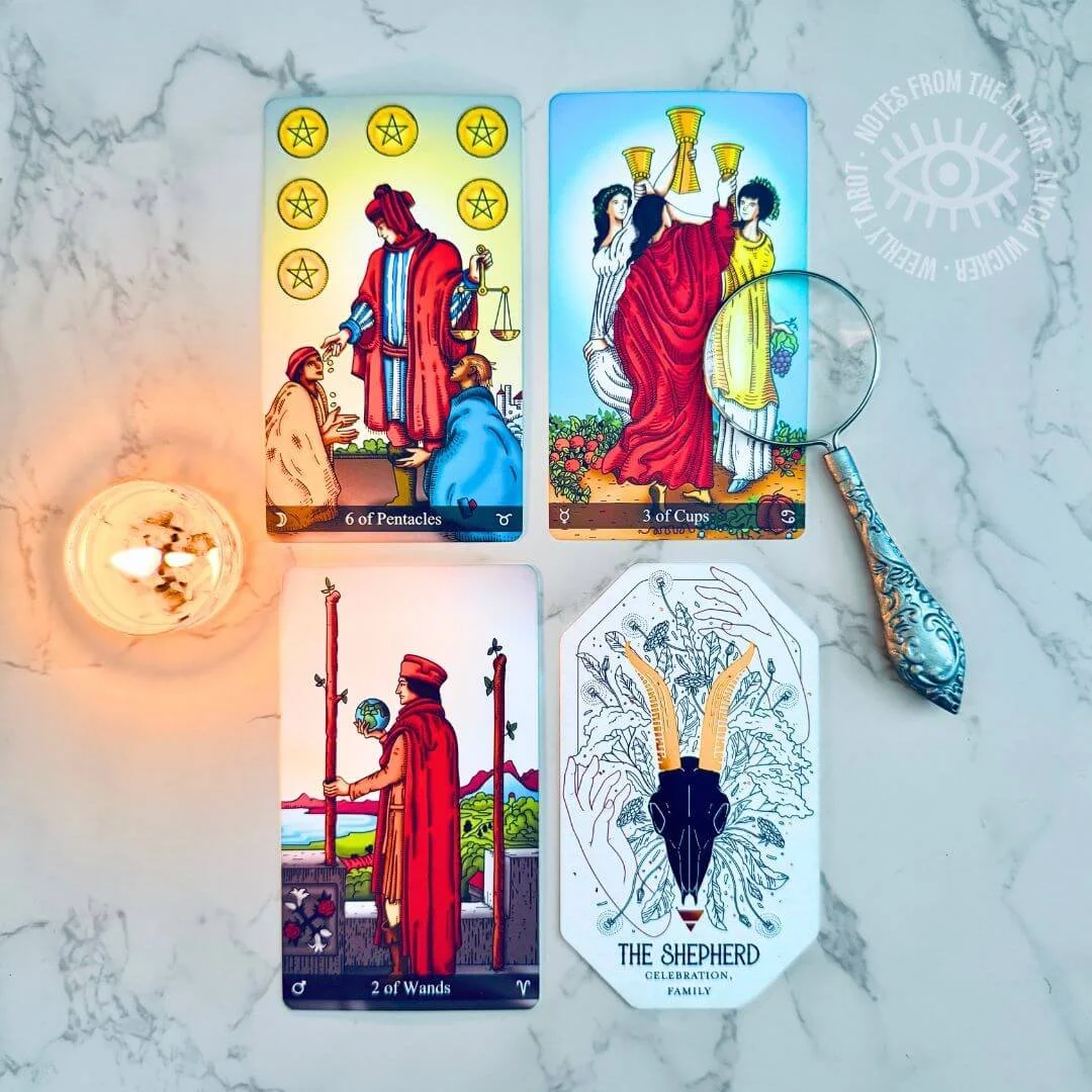tarot cards on table