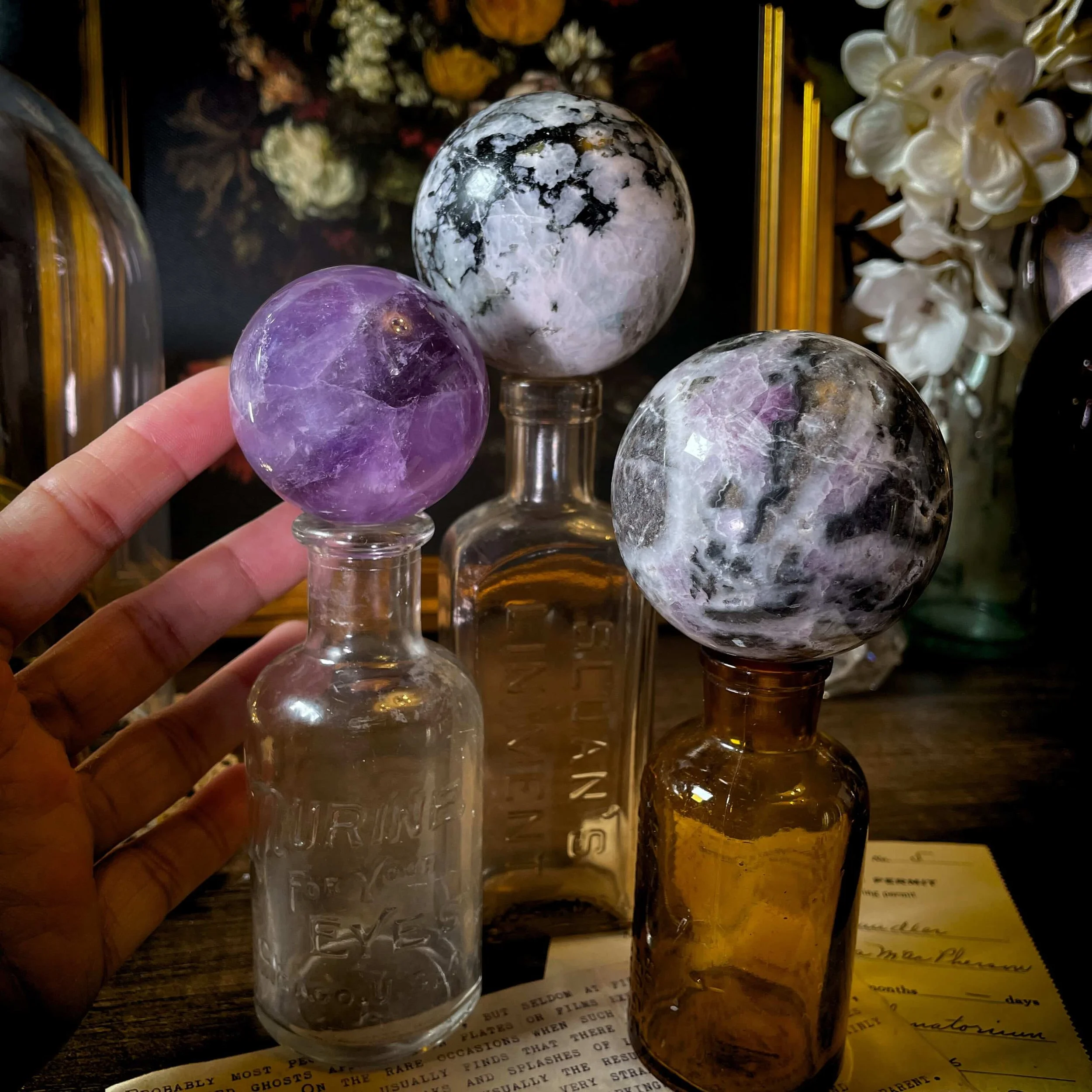 Triad of Clarity – Apothecary Sphere Set