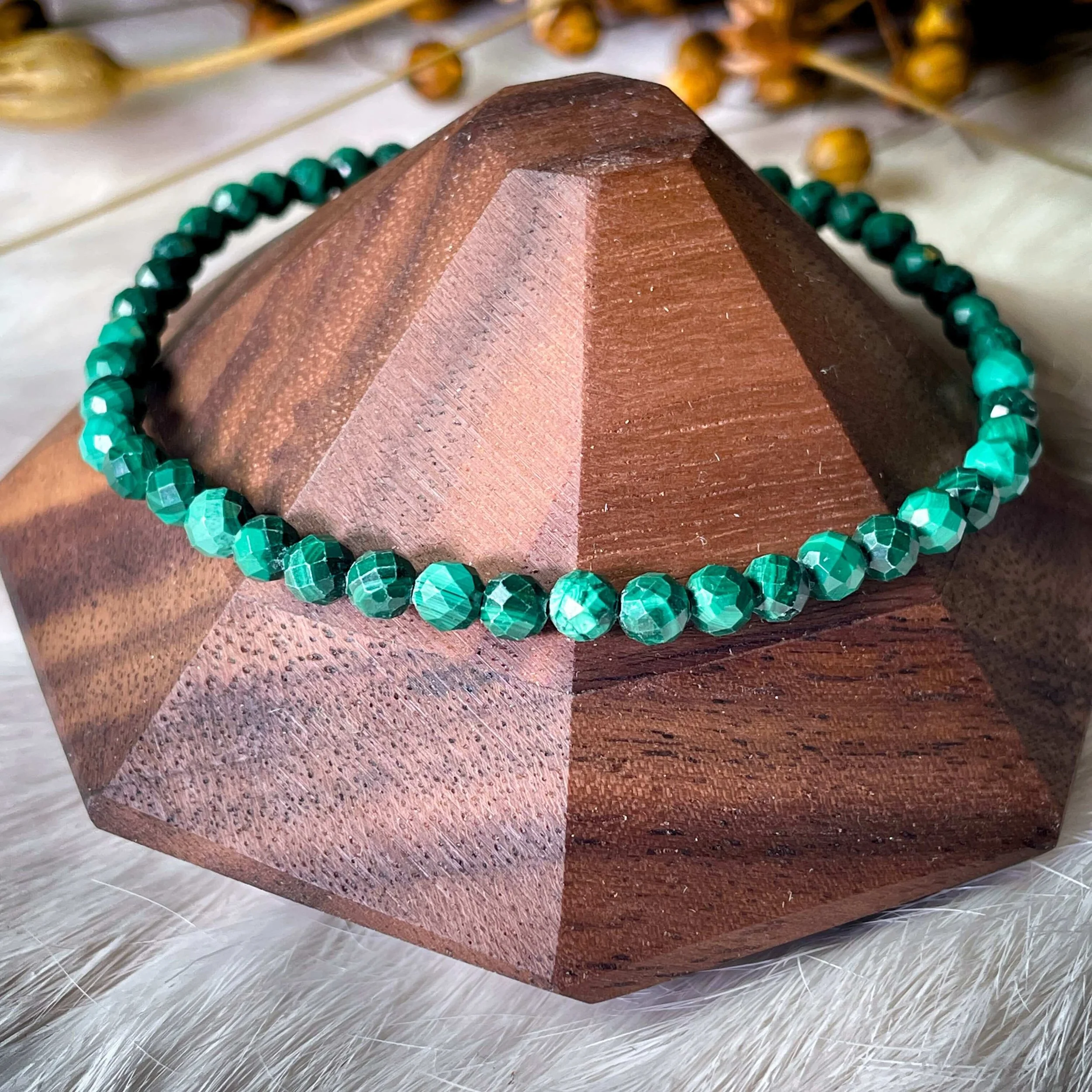 💚 Faceted Malachite Bracelet – Transformation, Protection & Power Flow ⚡️
