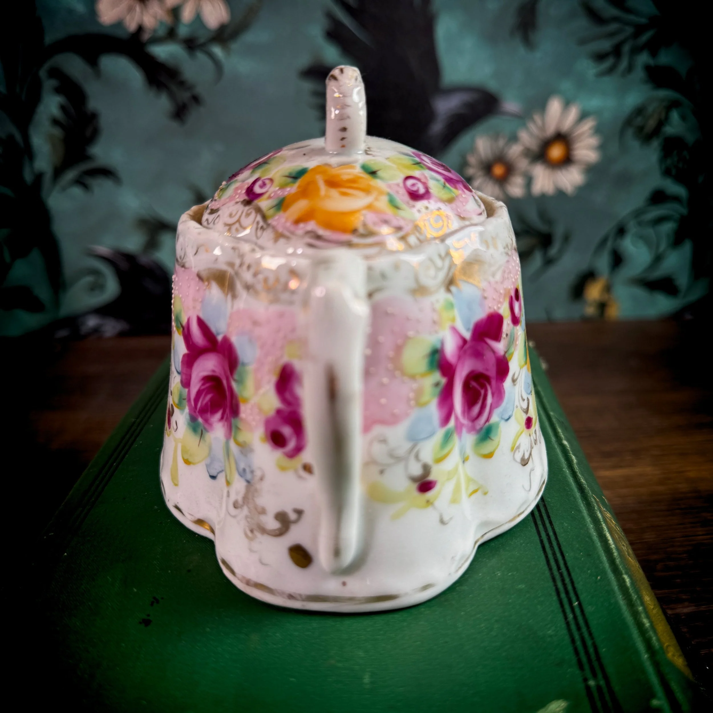 Vintage Floral Porcelain Lidded Bowl 6.jpg