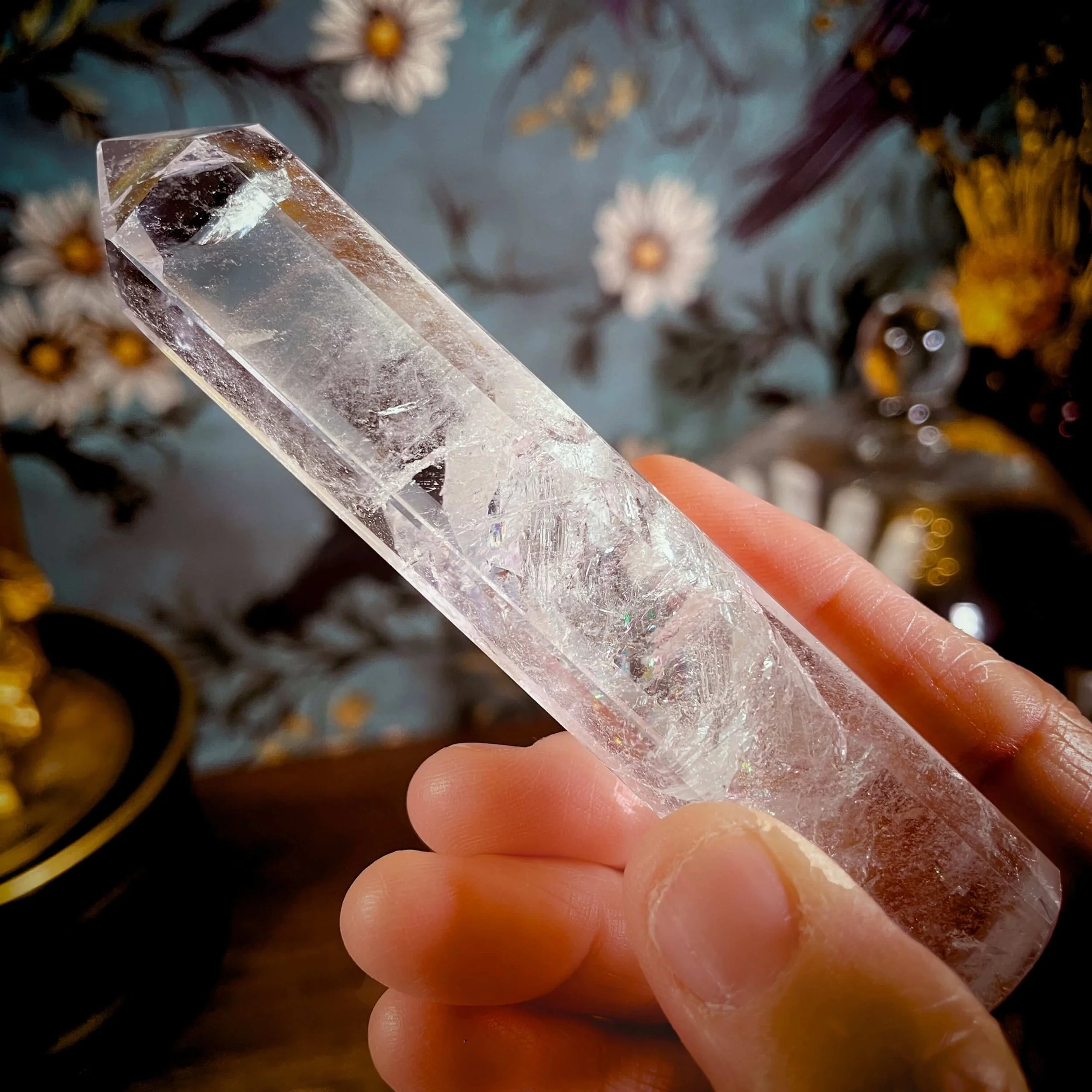 Quartz Wand Rest — Vintage Brass Bird Stand 8.jpg