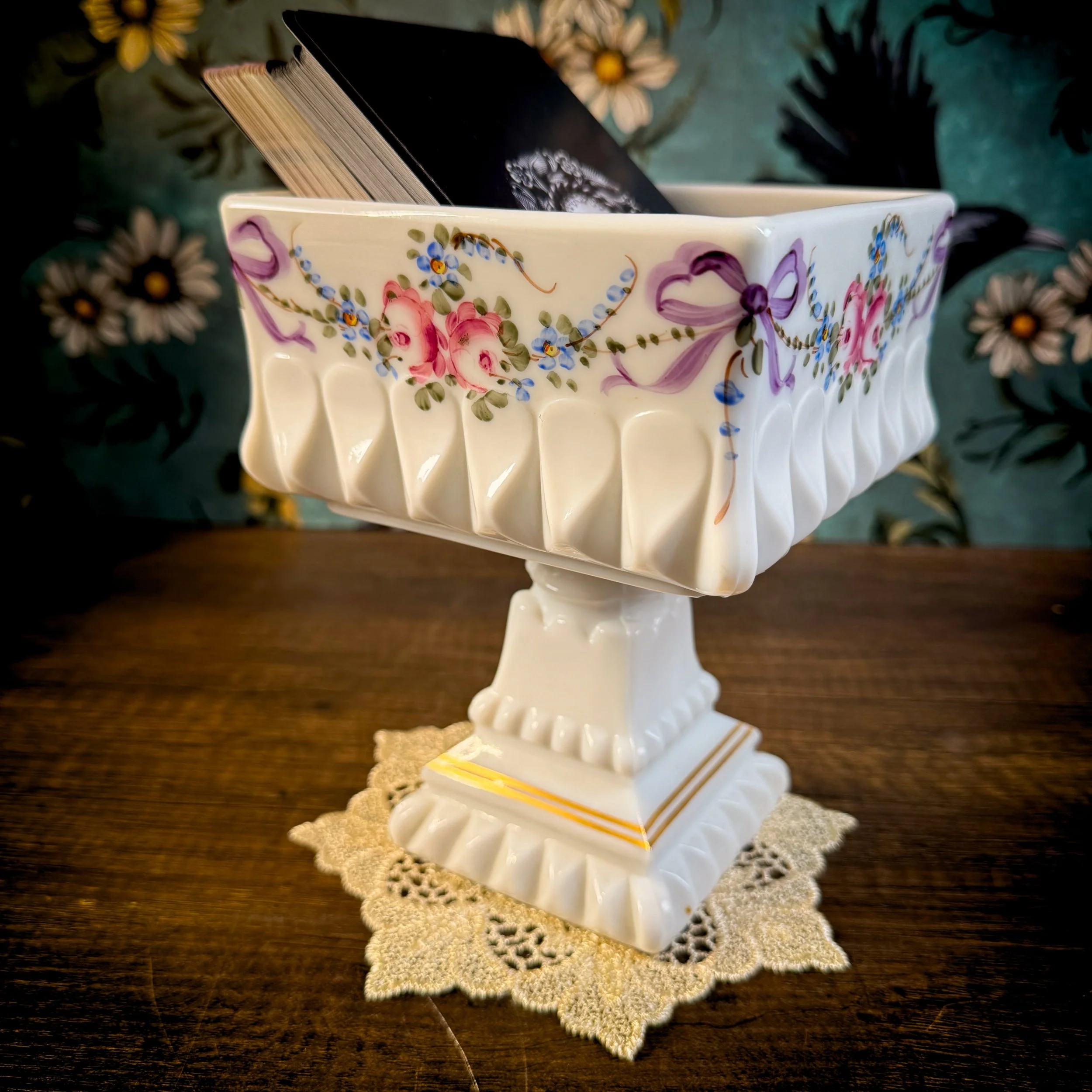 Westmoreland Milk Glass Wedding Cake Box Candy -13.jpg