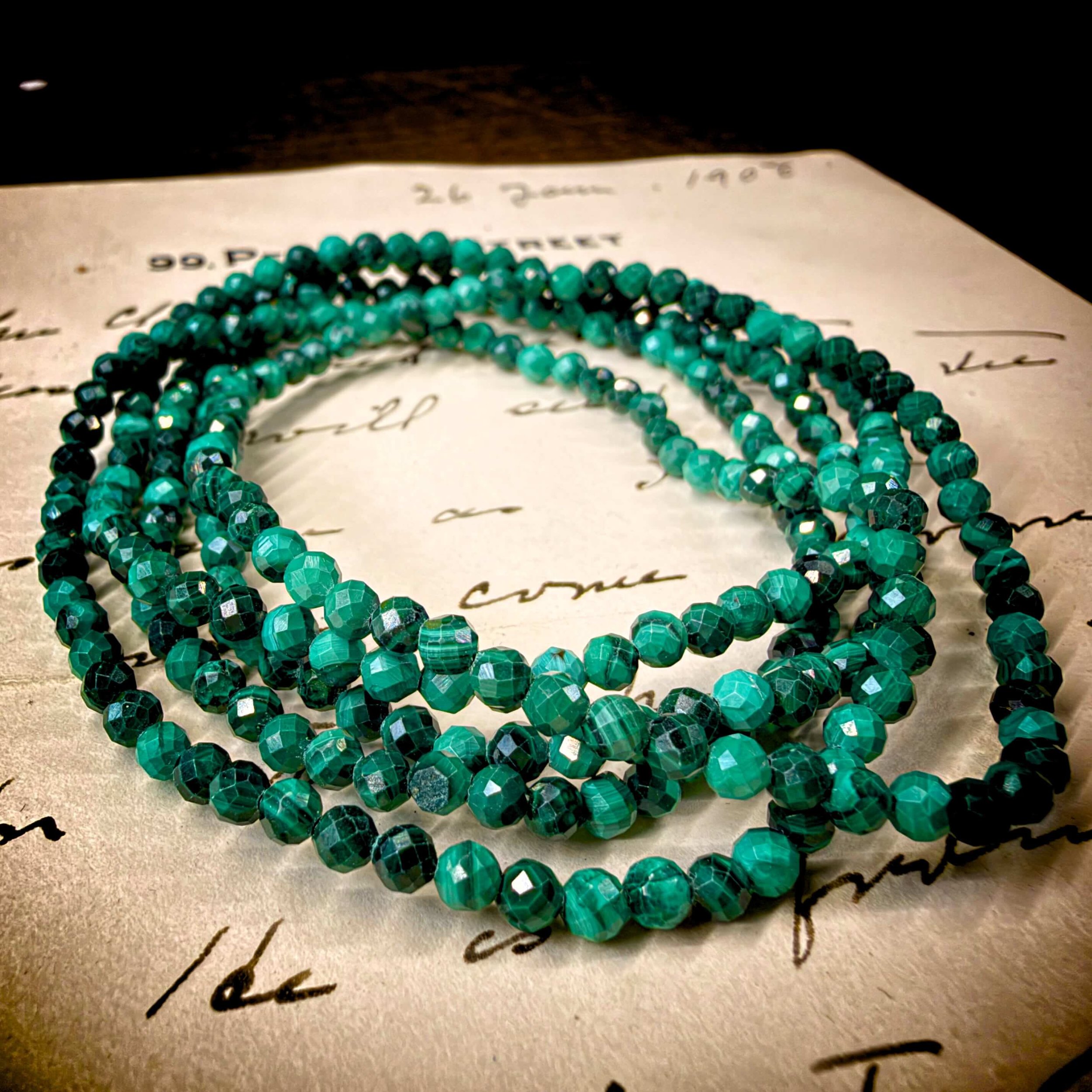 3mm Malachite Faceted bracelet 7- 6.jpg