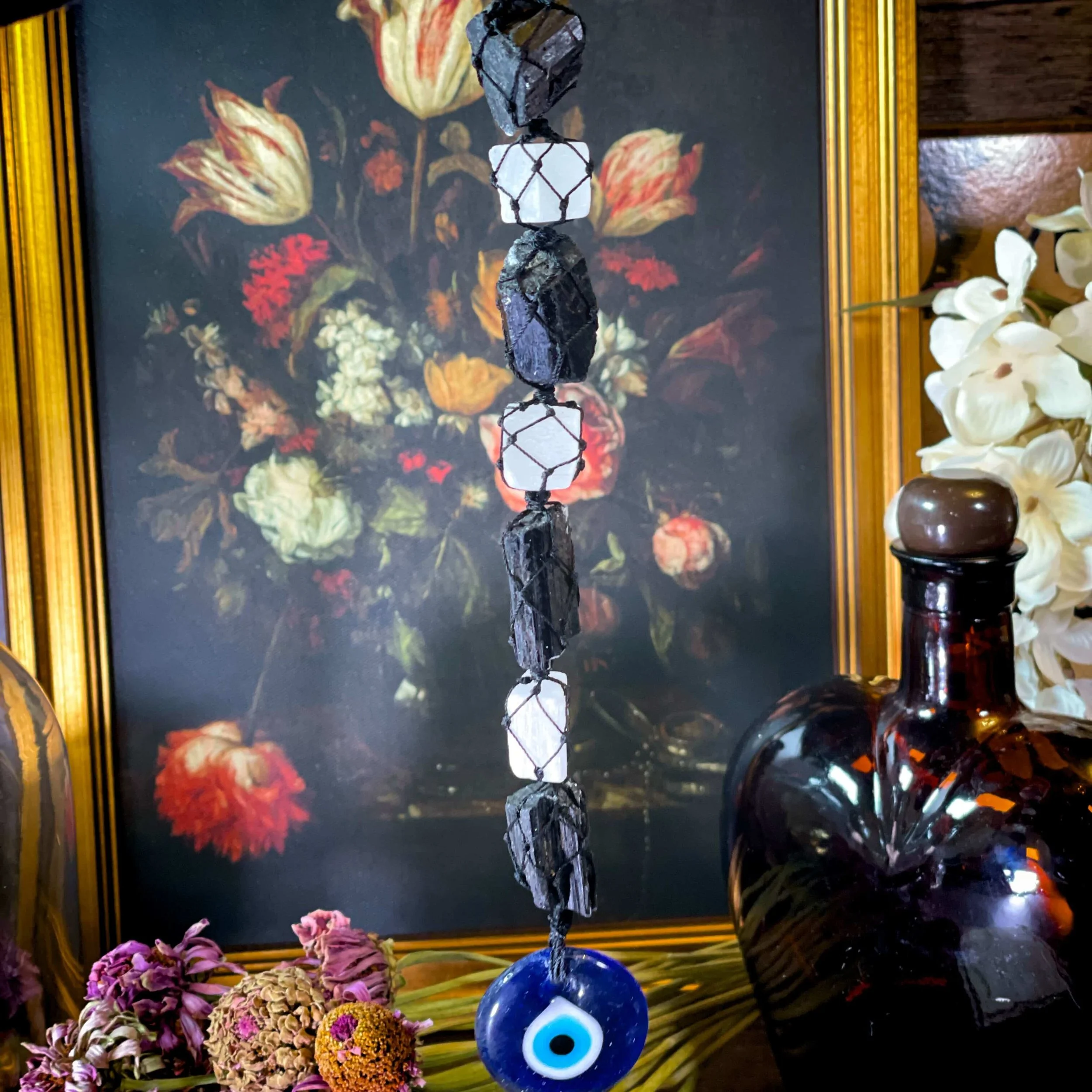 Black Tourmaline & Selenite Evil Eye Hanger 6.jpg