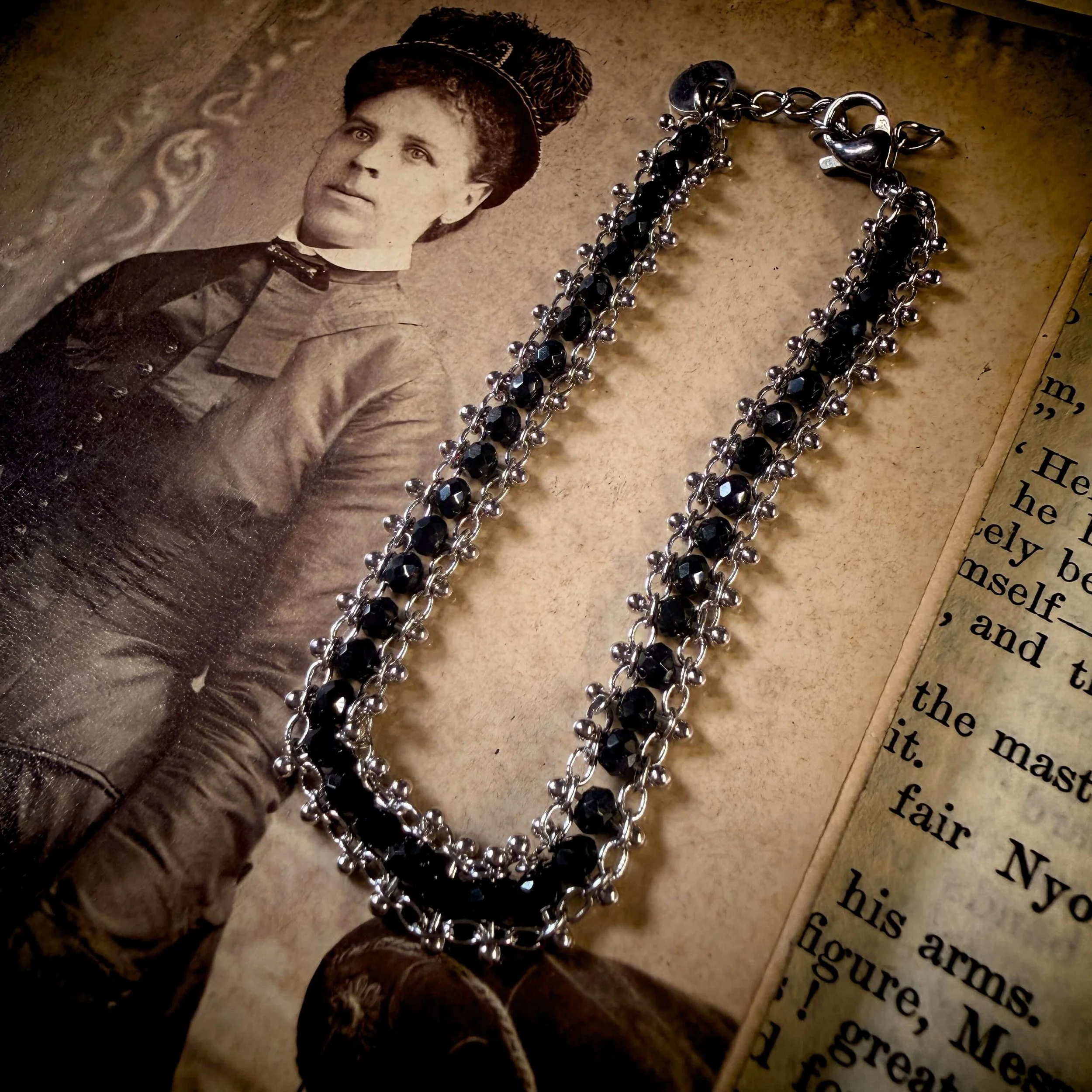 Halliwell Black Glass Bracelet for a Little Everyday Witchcraft