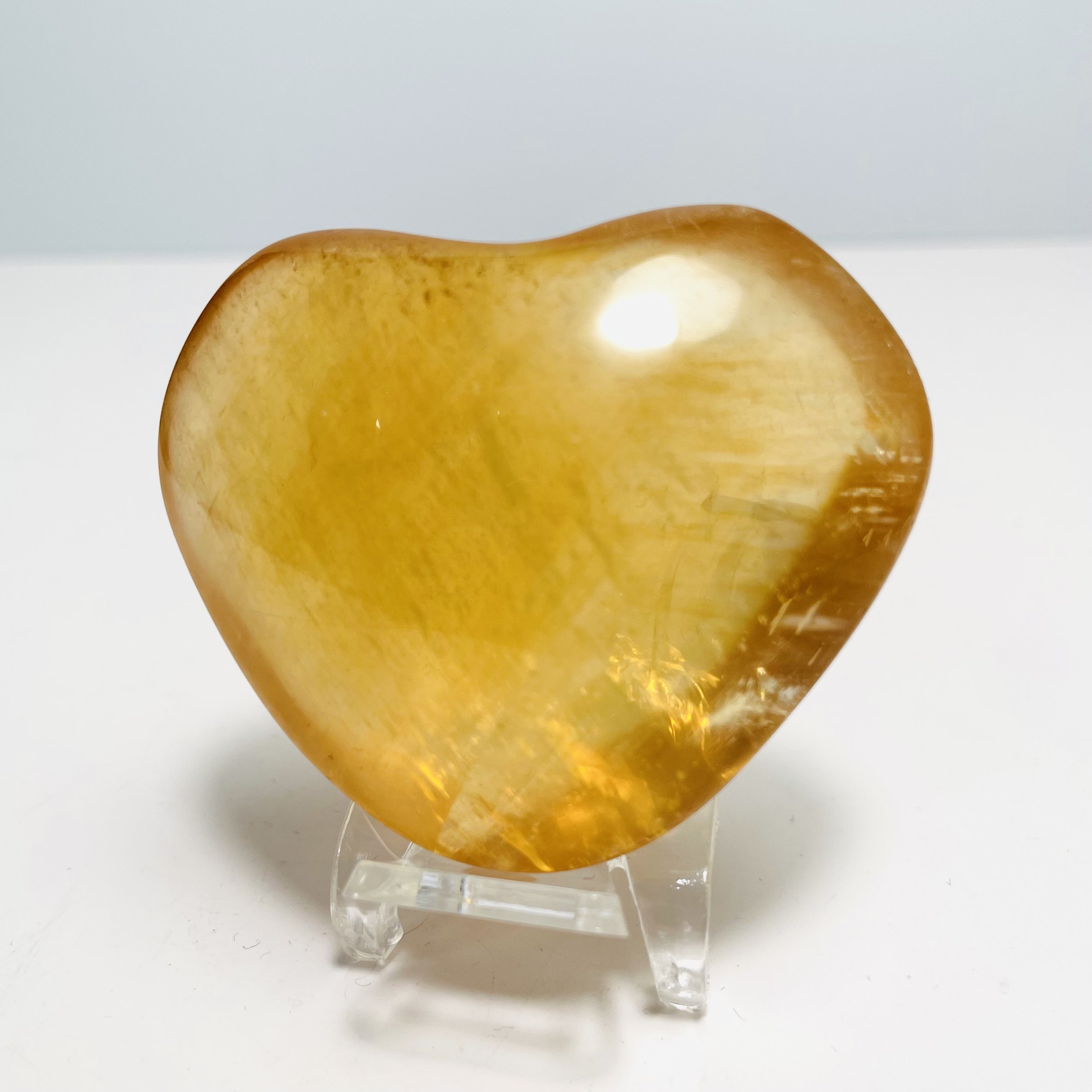 Mind Over Matter Honey Calcite Heart