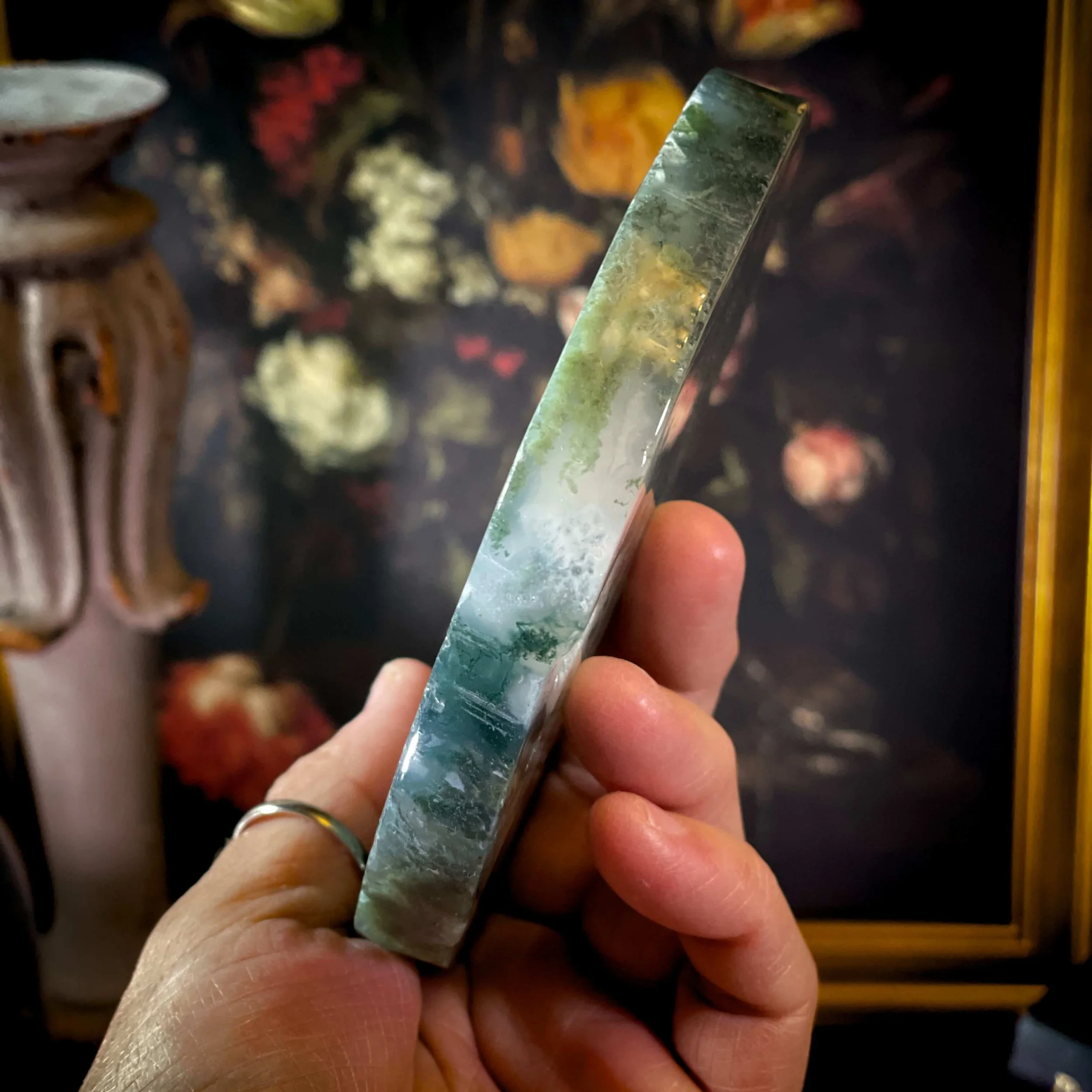 Clear Quartz Point _ Moss Agate Plate 6.jpg