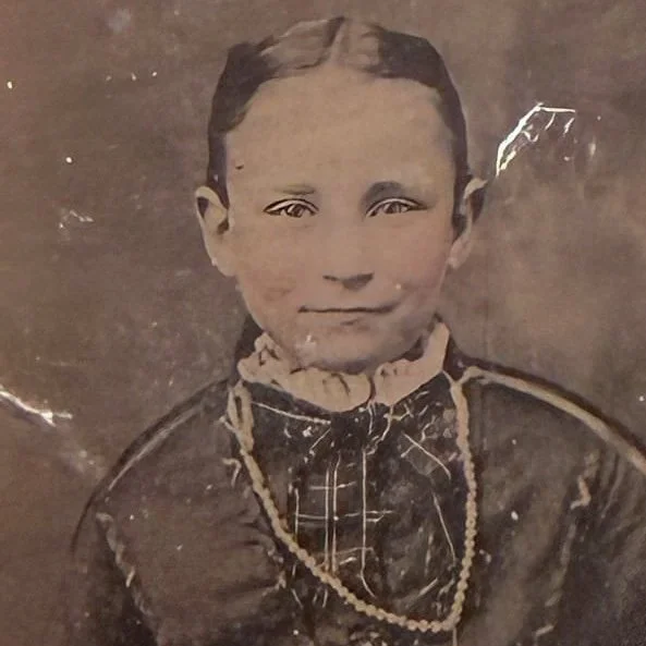 Adopt the Mysterious Victorian Girl Antique Tintype Portrait