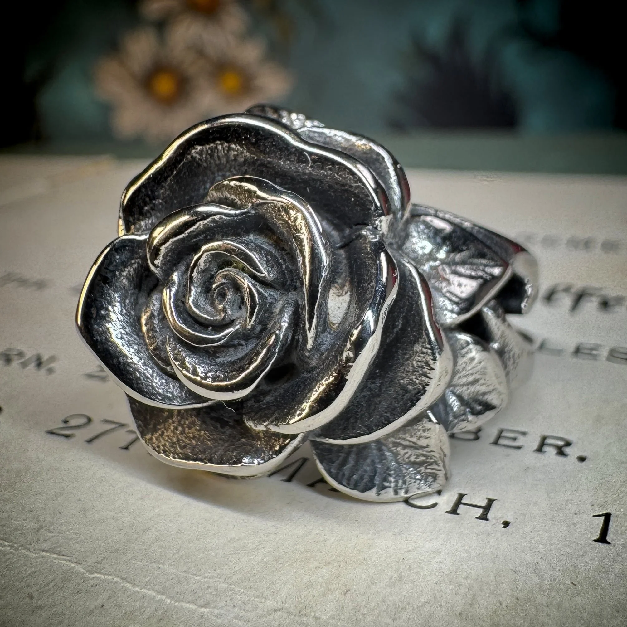 Sculpted Rose Ring