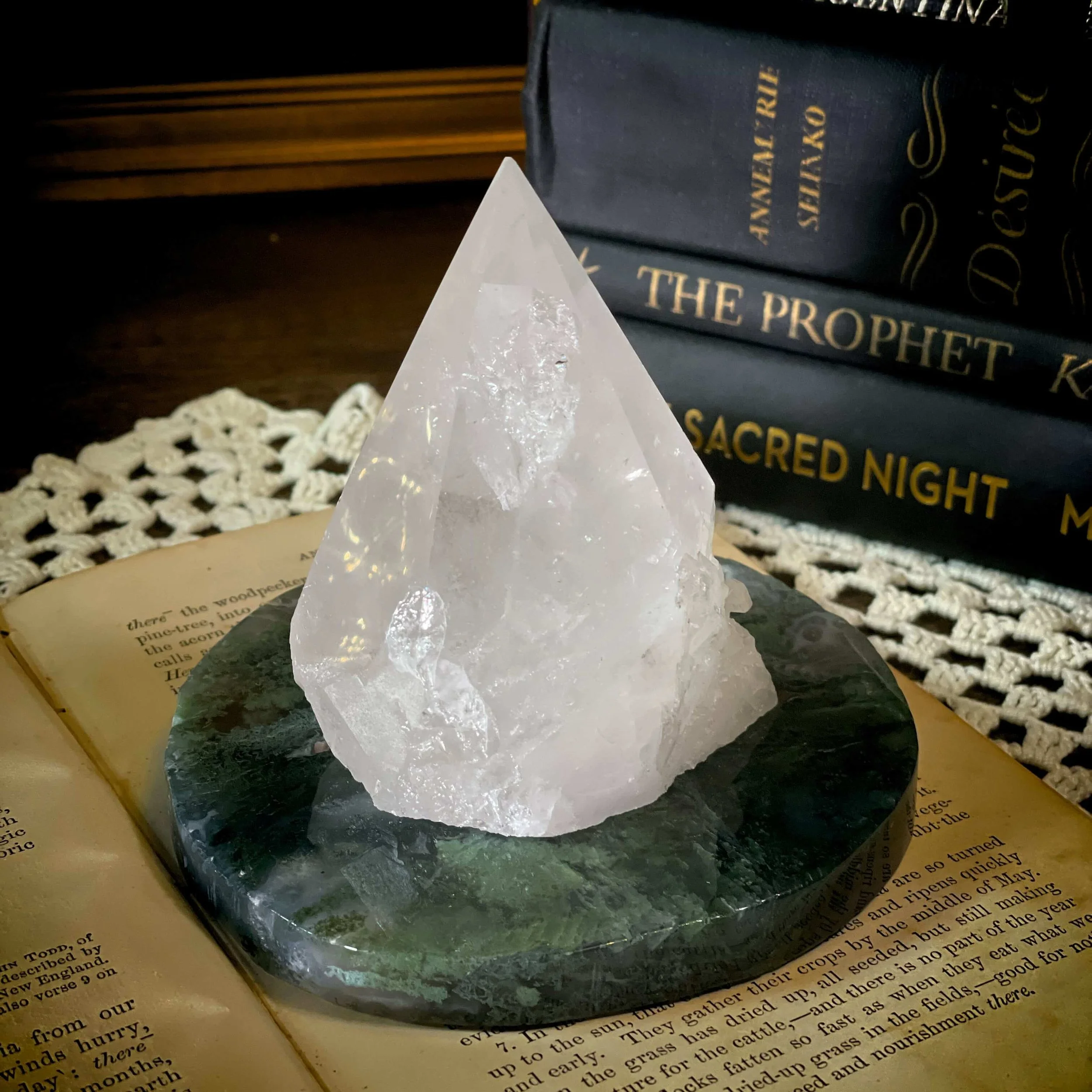 Clear Quartz Point _ Moss Agate Plate 4.jpg