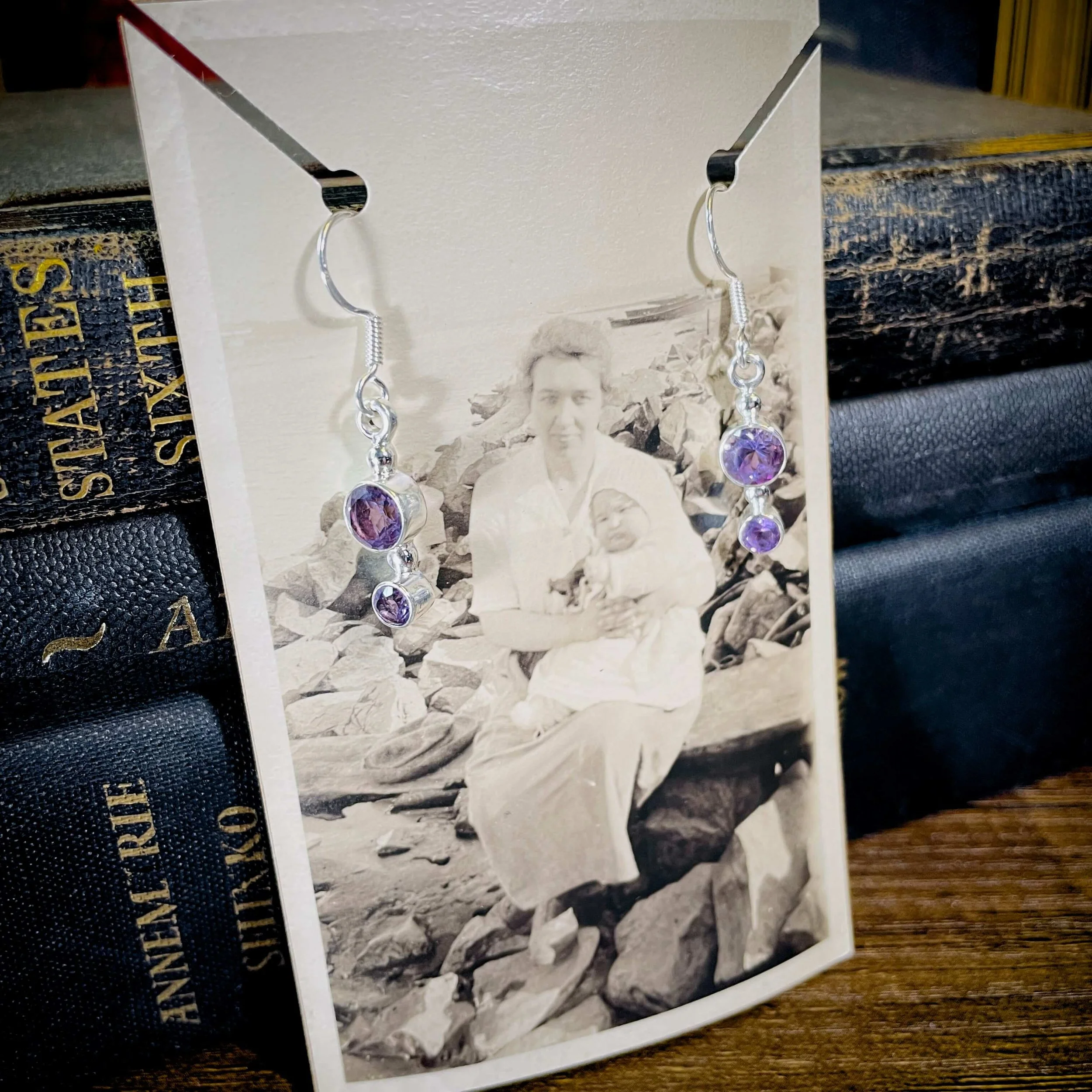 Amethyst Double Stone Drop Earrings 6.jpg