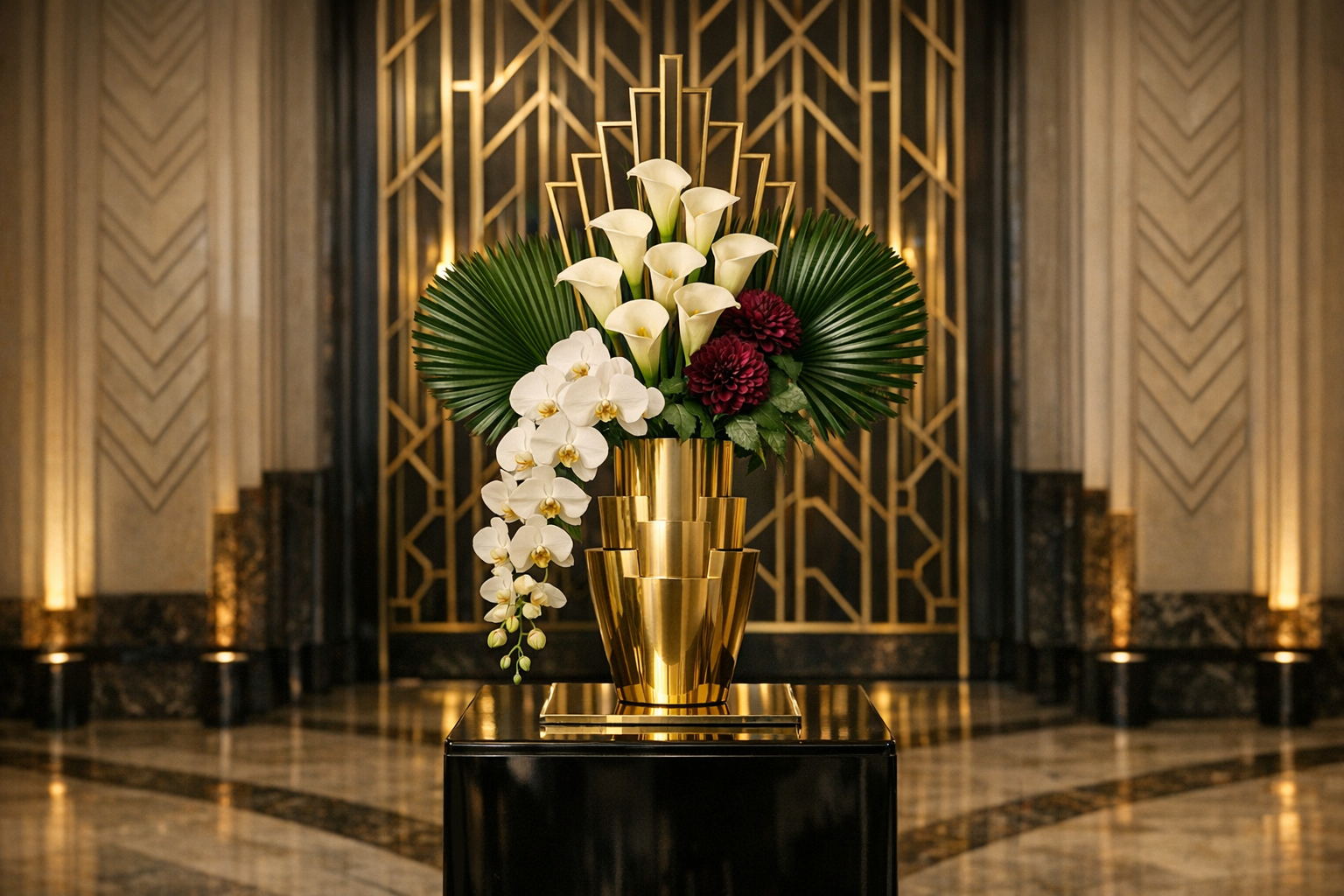 Art Deco Floral Arrangements for Weddings