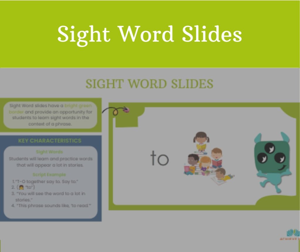 Coach resources word family components achieve now