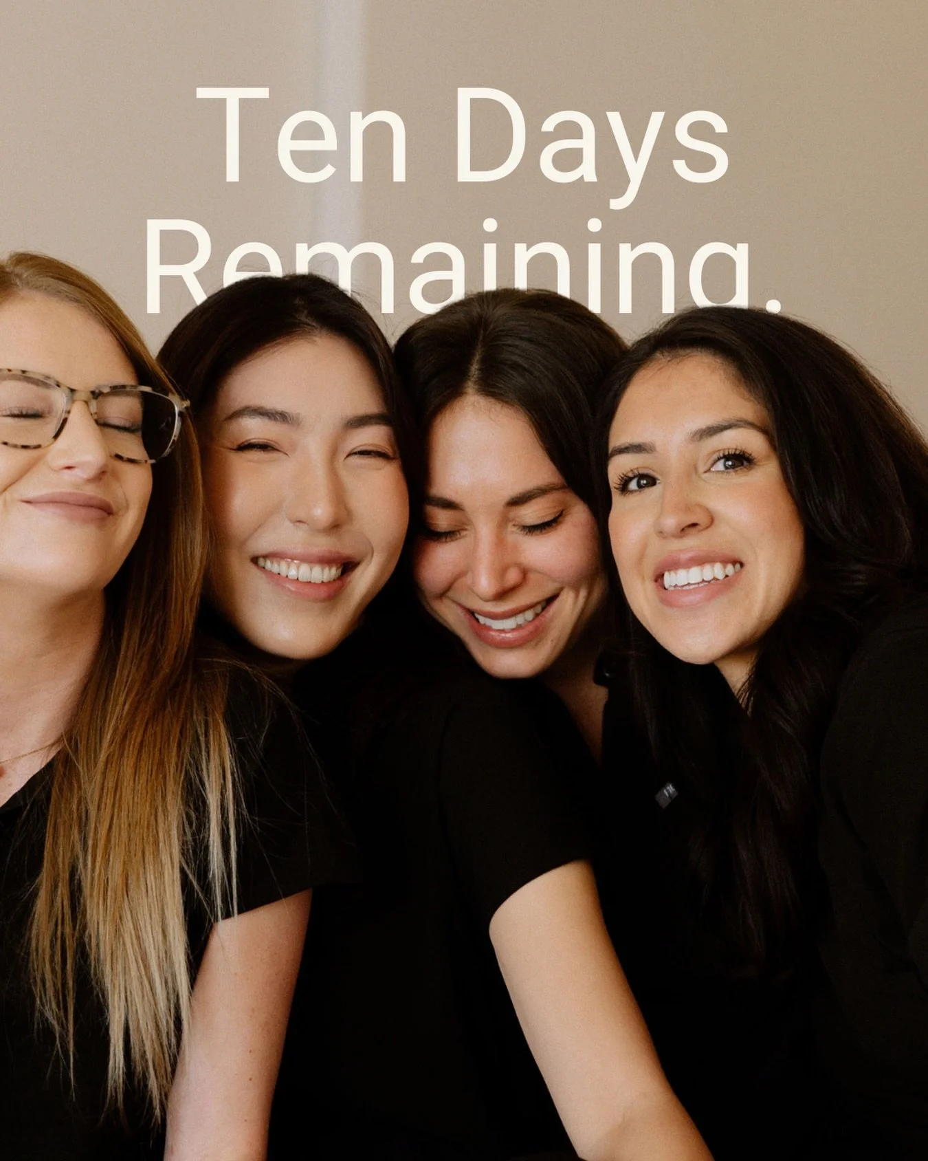 Ten days remain. Our Happy Hour offerings continue for only a short time longer. An invitation to pause, prioritize yourself as the holiday gather pace. 

We want to offer you a moment of care, thoughtful savings, and treatments that help you move th