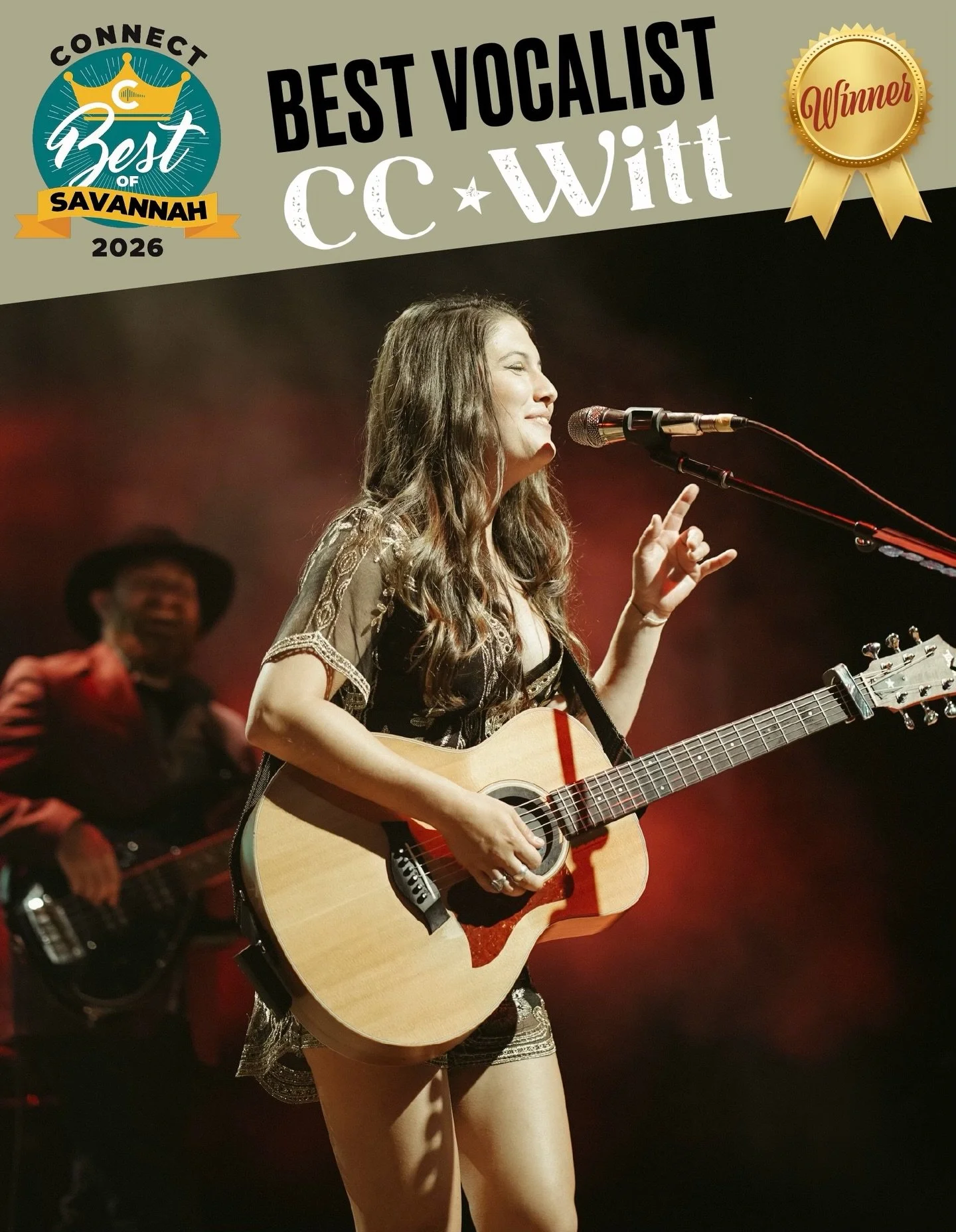 Well, shucks. 🥹 I&rsquo;m so honored to be voted BEST VOCALIST!! THANK YOU SAVANNAH!! 🫶🏻🫶🏻
@connectsavannah #bestof2026 #connectsavannah #bestvocalist