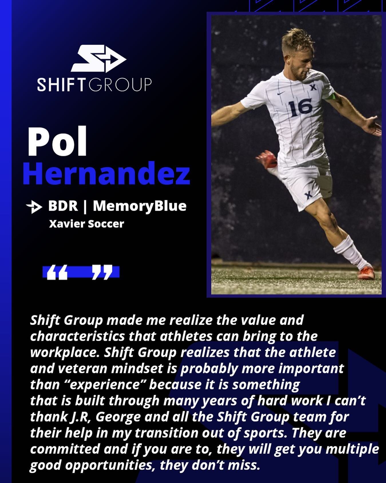 From the soccer field to the sales floor! Congratulations to Pol Hernandez, former college soccer player at Xavier, on his new role with our partner MemoryBlue!
&bull;
&bull;
#careerdevelopment #salestraining #careertransition #salesjobs
